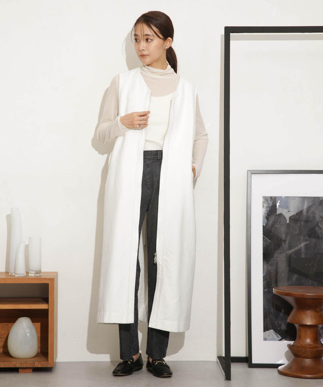 Odub/別注 ヘビーネル ベストワンピース 6713219043