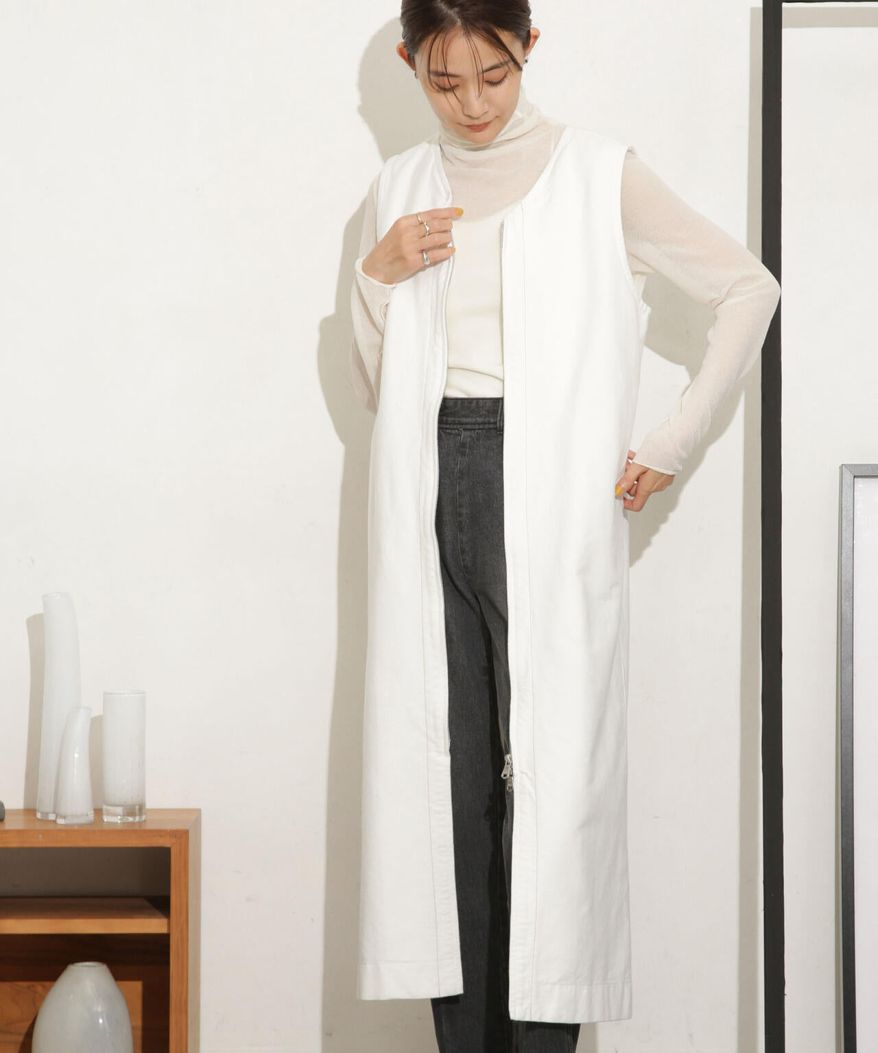 Odub/別注 ヘビーネル ベストワンピース 6713219043