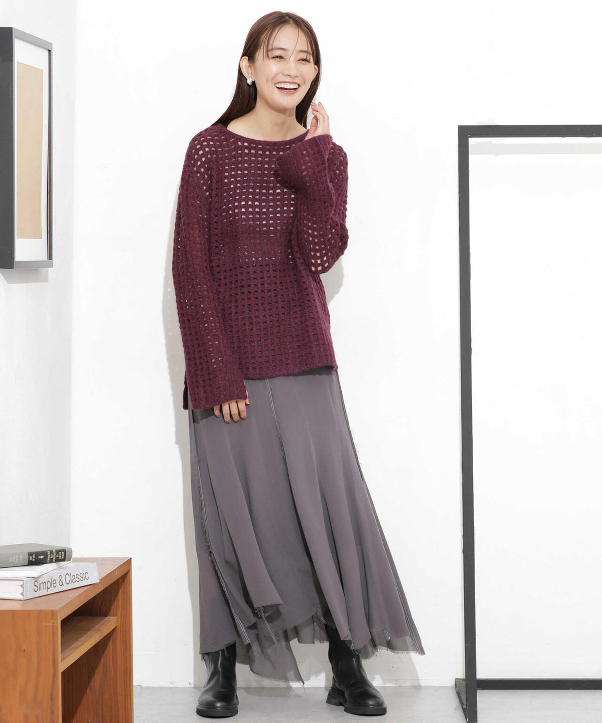 H.A.O/RJ Mesh Top ニット 6713222061