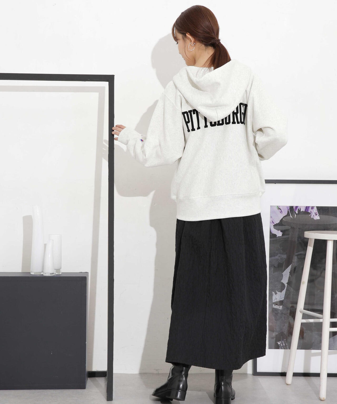 Champion/リバースウィーブ ジップフードスウェット 6713223022