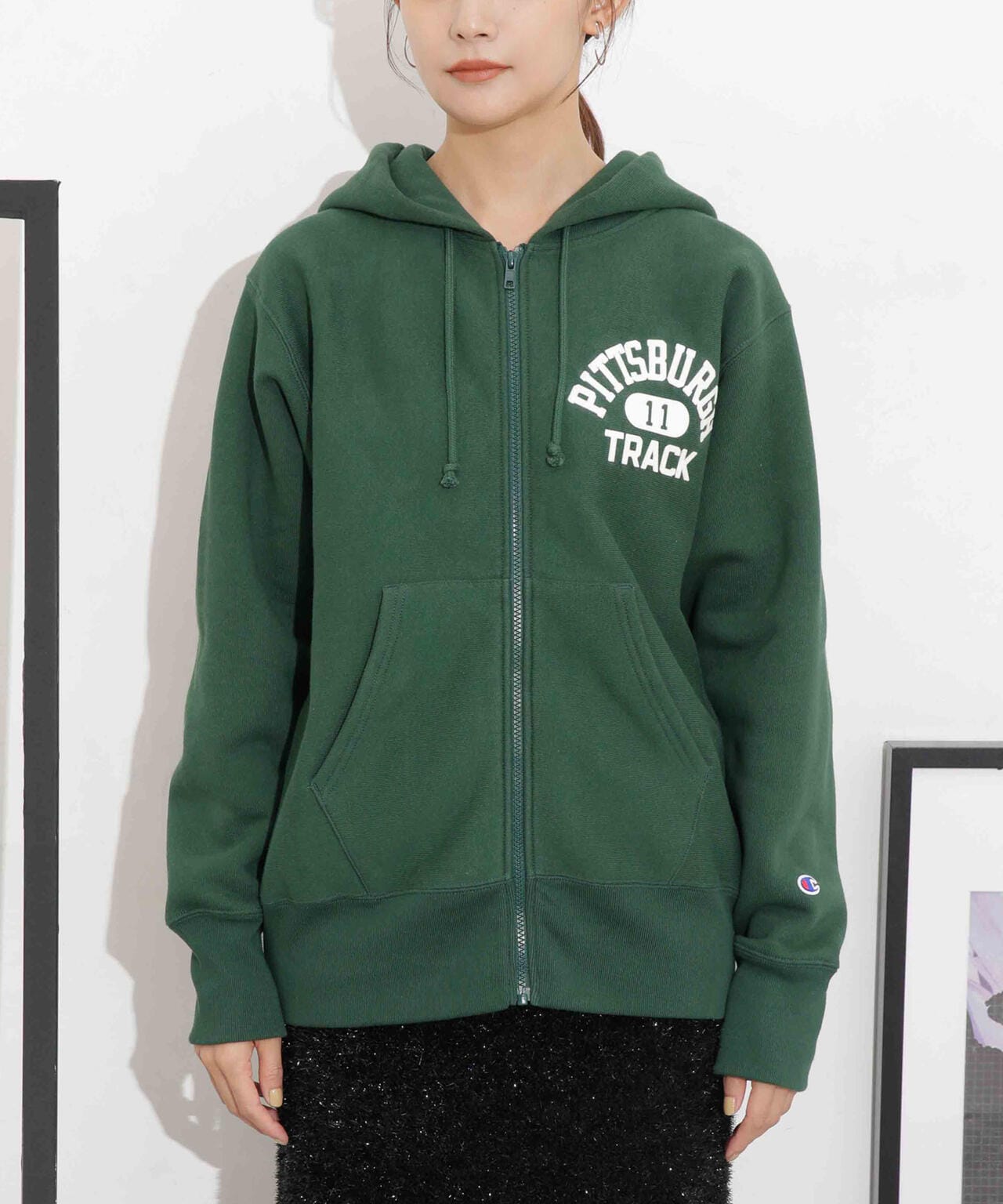Champion/リバースウィーブ ジップフードスウェット 6713223022