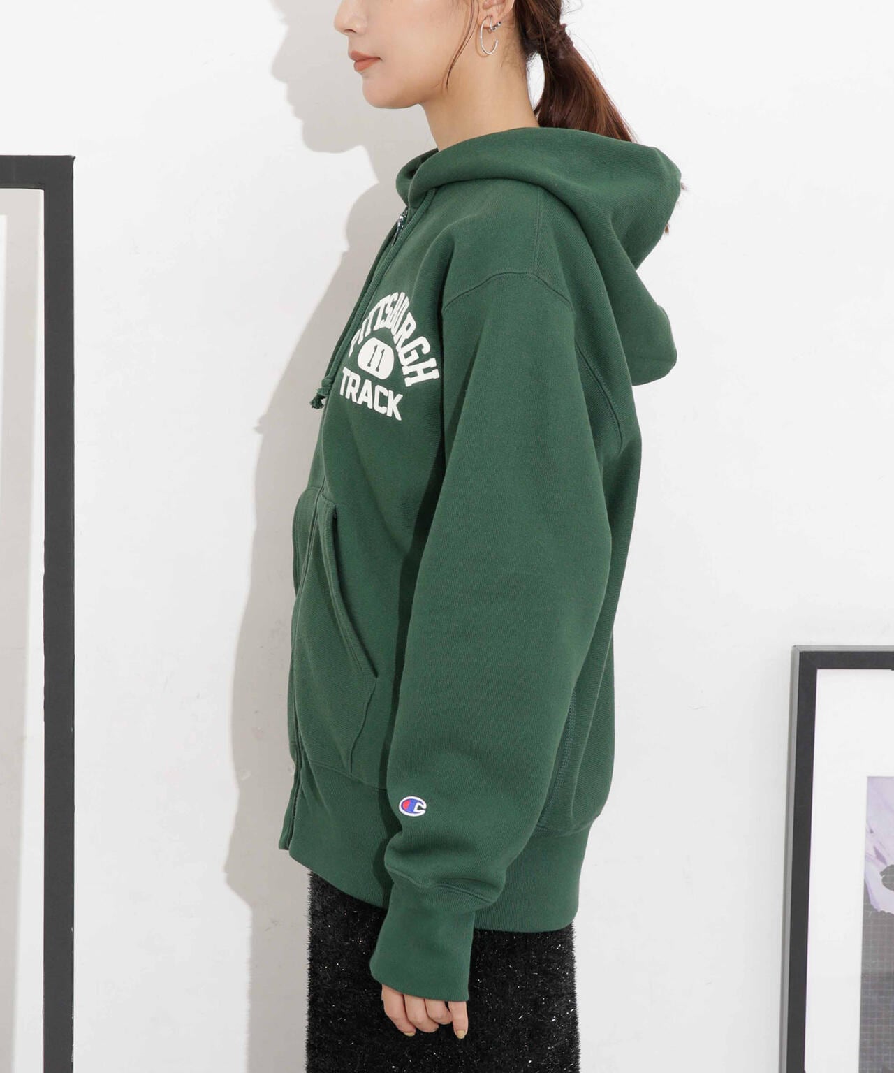 Champion/リバースウィーブ ジップフードスウェット 6713223022