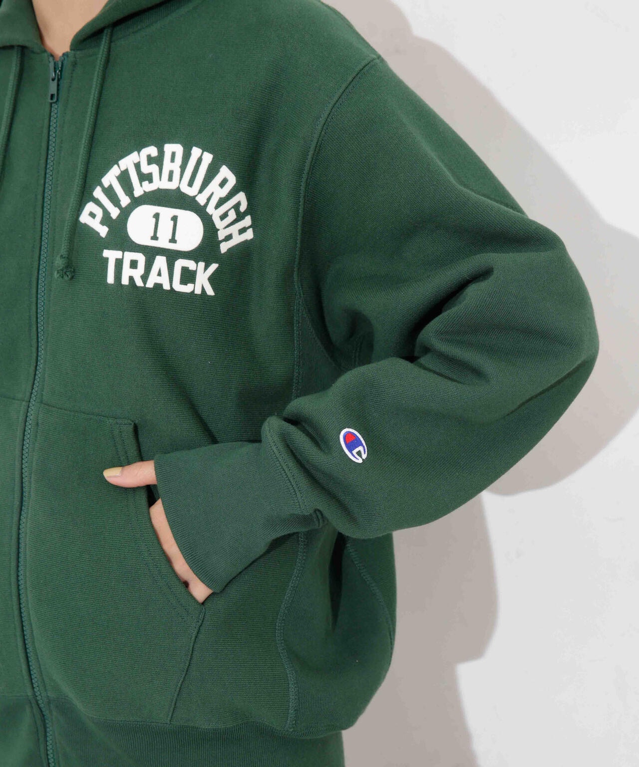 Champion/リバースウィーブ ジップフードスウェット 6713223022