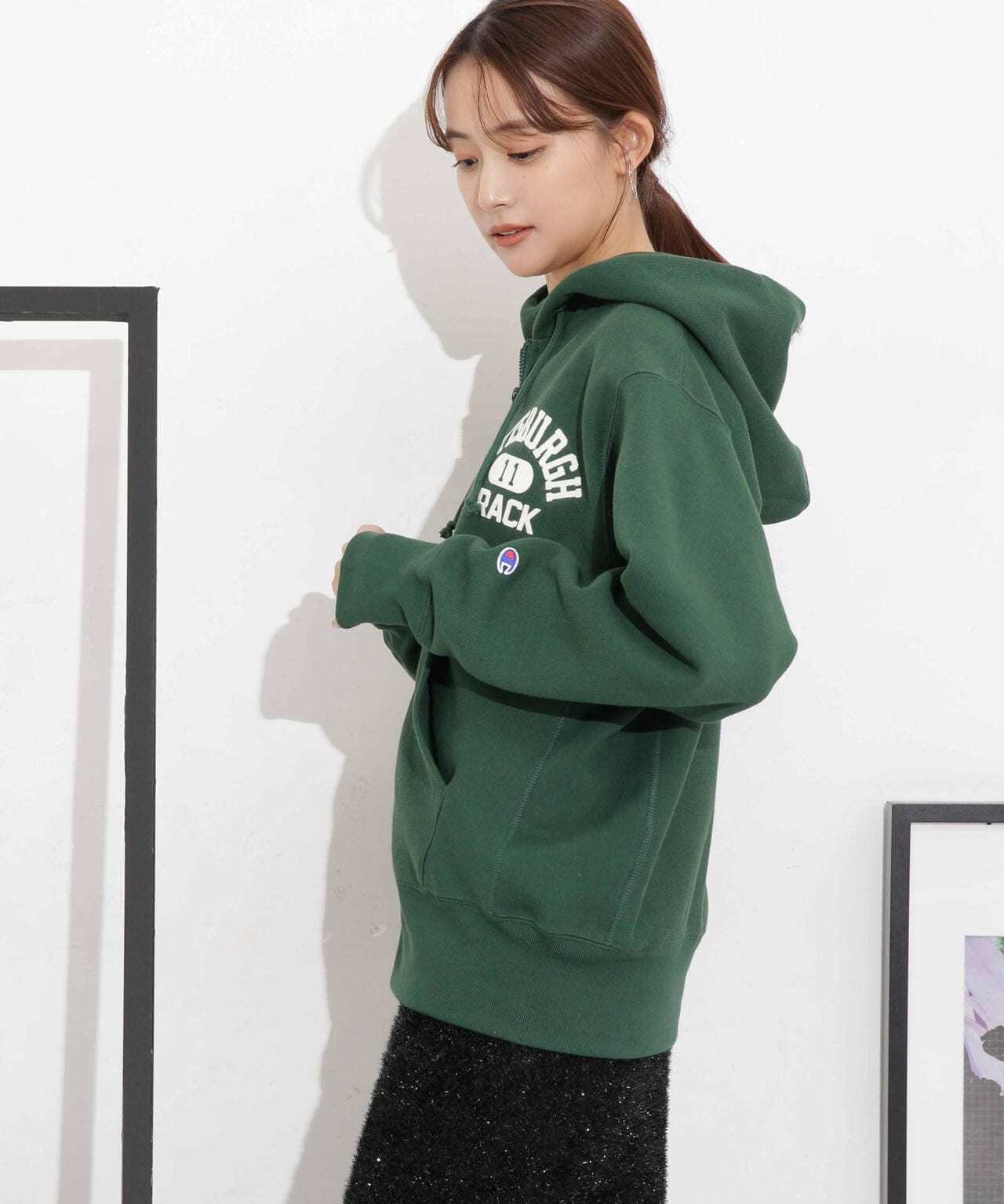 Champion/リバースウィーブ ジップフードスウェット 6713223022