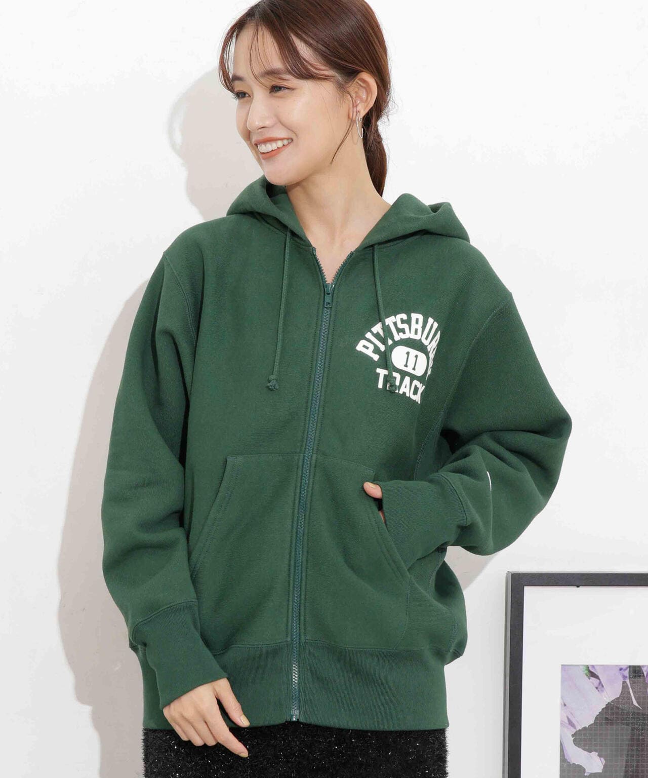 Champion/リバースウィーブ ジップフードスウェット 6713223022