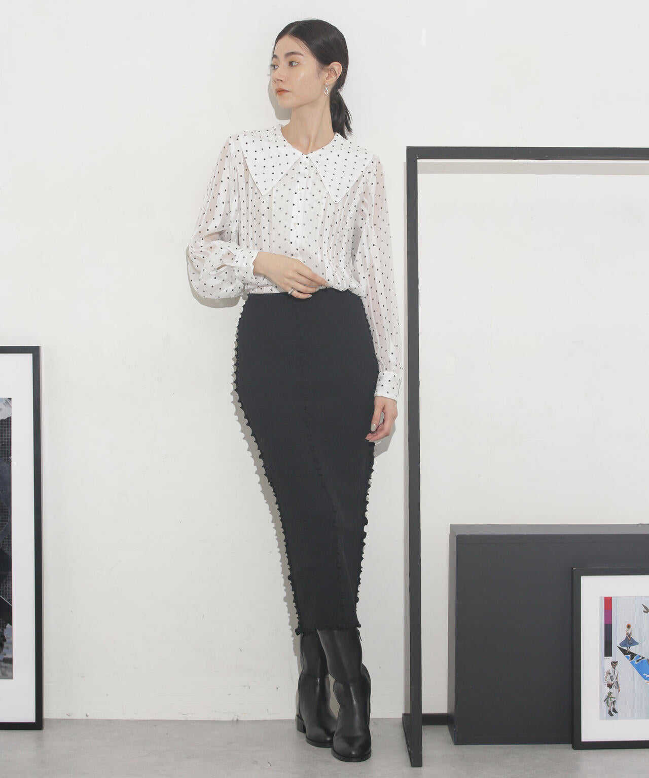 HAKUJI/JQ strech skirt 6713230010