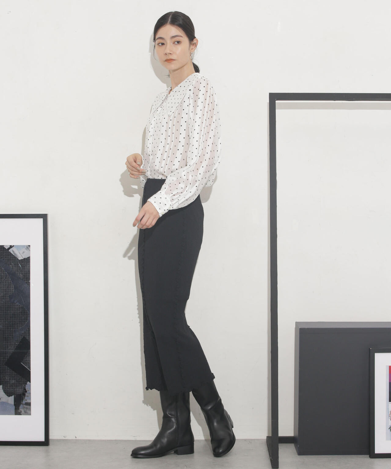 HAKUJI/JQ strech skirt 6713230010