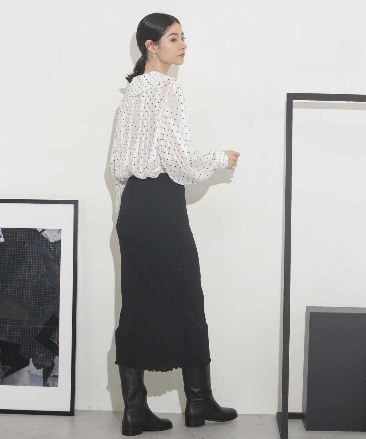 HAKUJI/JQ strech skirt 6713230010