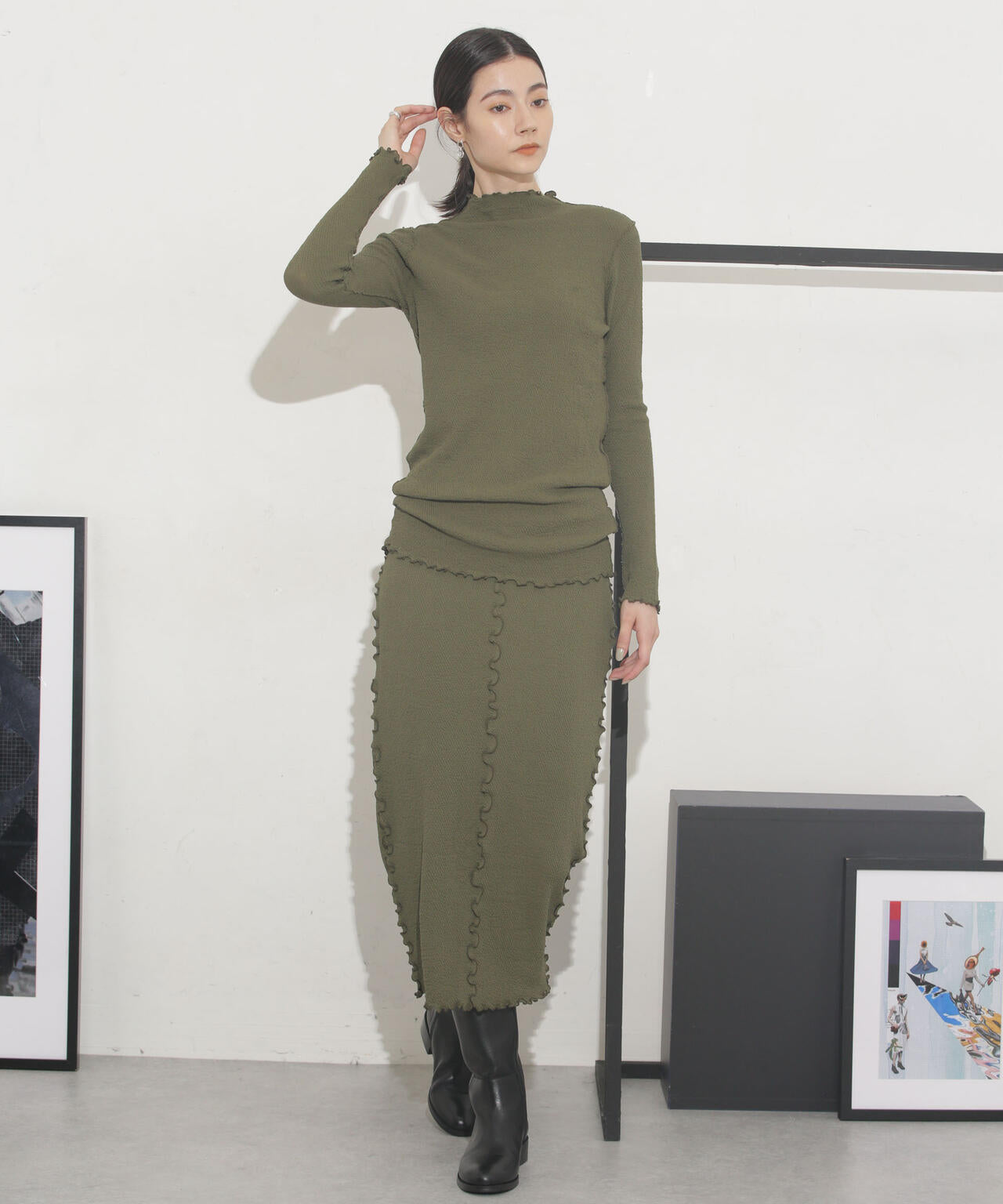 HAKUJI/JQ strech skirt 6713230010