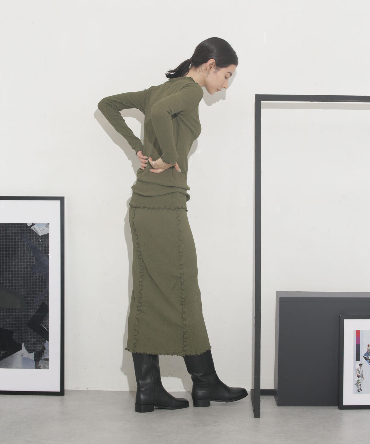 HAKUJI/JQ strech skirt 6713230010