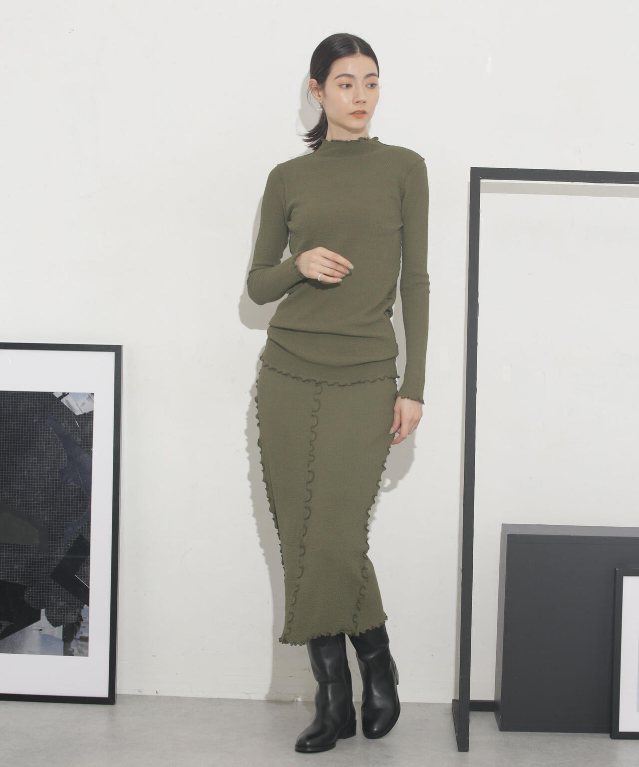 HAKUJI/JQ strech skirt 6713230010