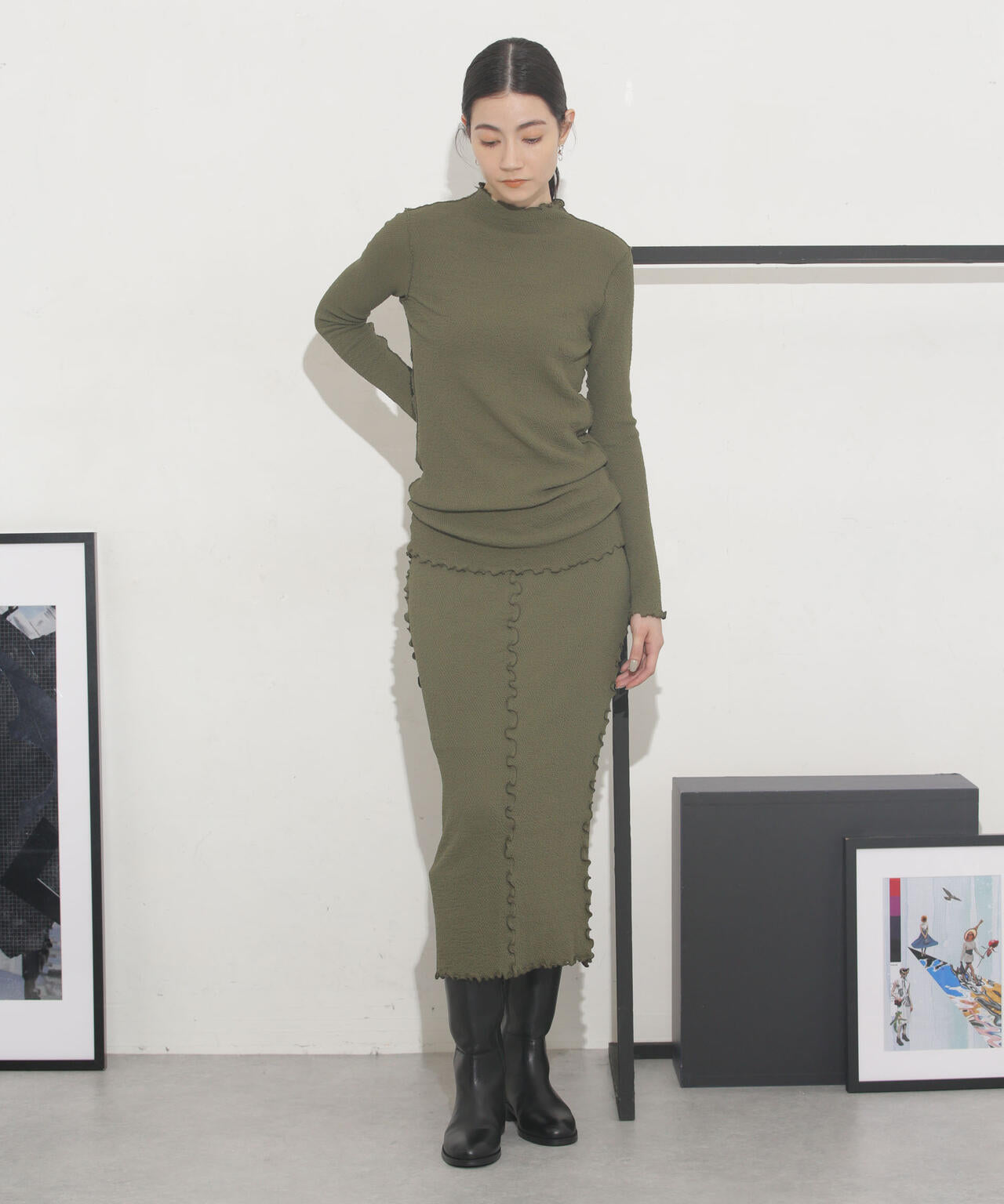 HAKUJI/JQ strech skirt 6713230010