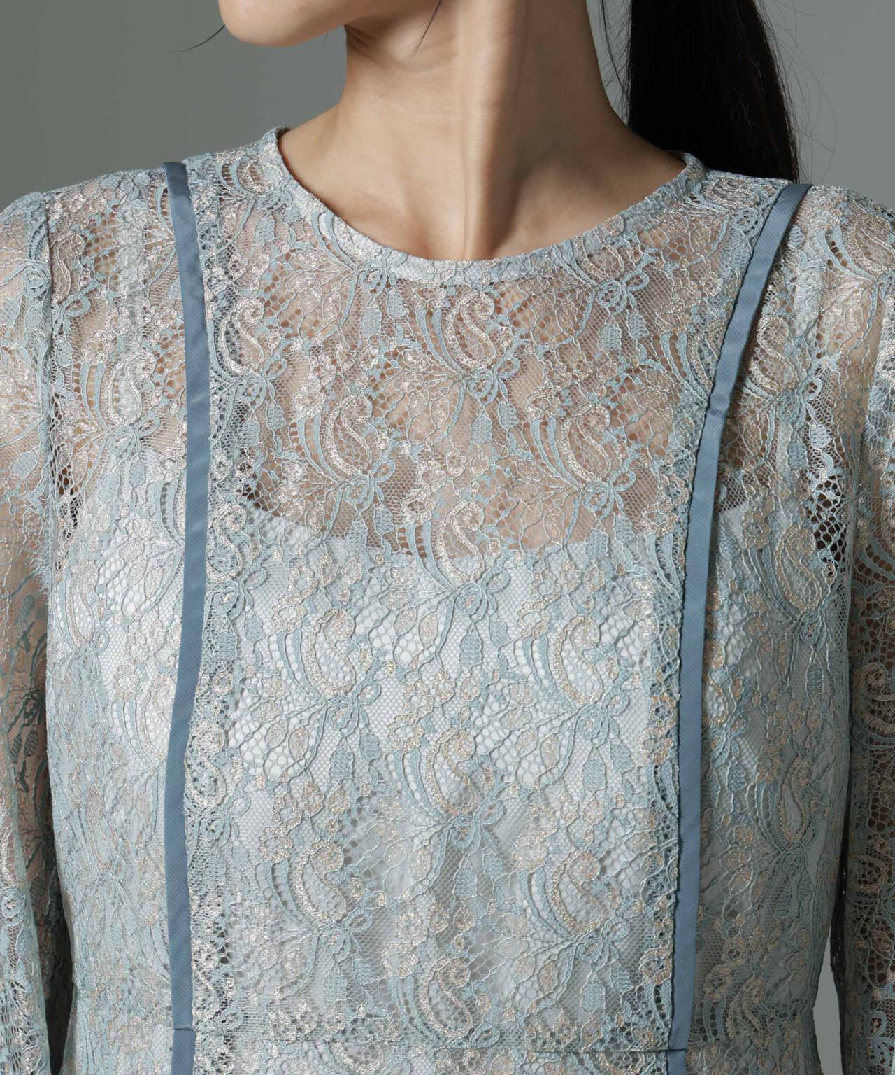 kaene/パイピングレースエプロンドレス 6714219032