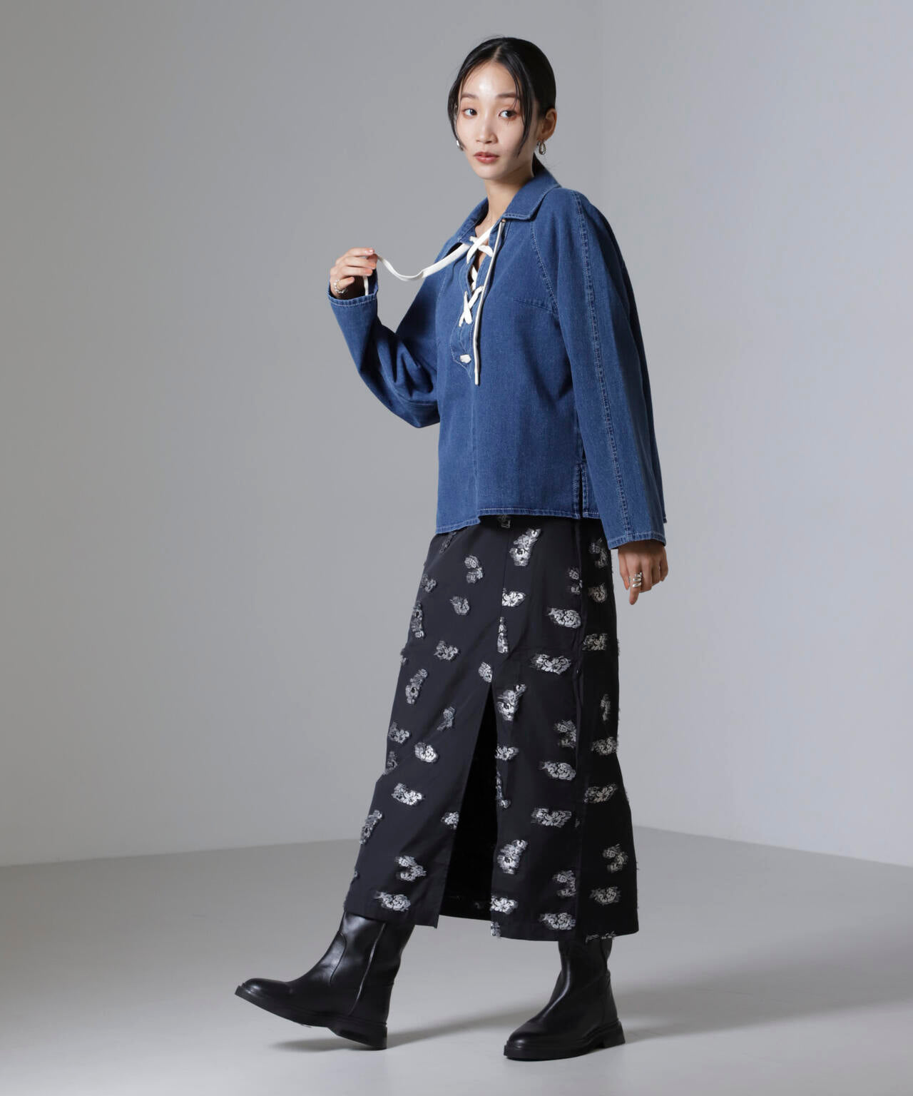 Baum und Pferdgarten/Soft Denim シャツ 6714220011