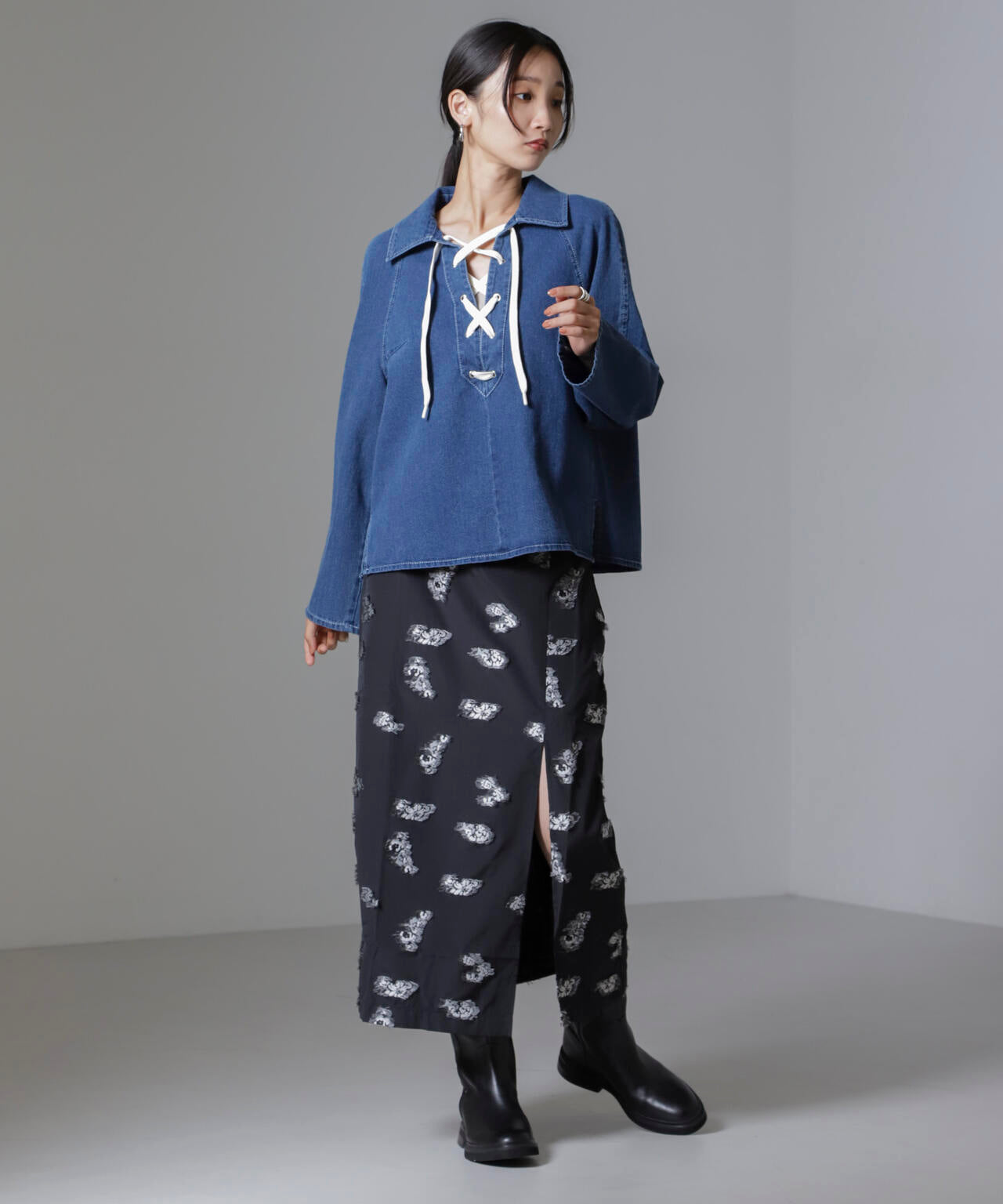 Baum und Pferdgarten/Soft Denim シャツ 6714220011