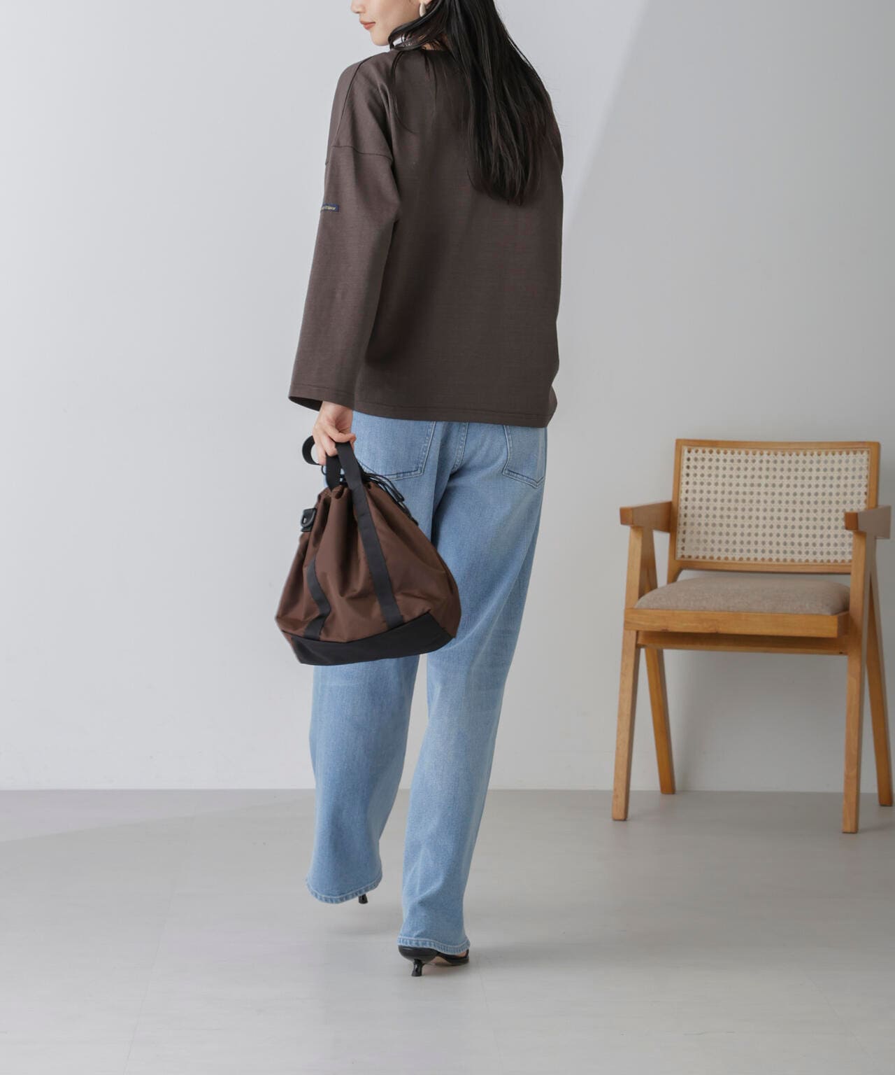 Healthy DENIM/別注PinkPepper ワイドストレートデニム L.ブルー 6714227017
