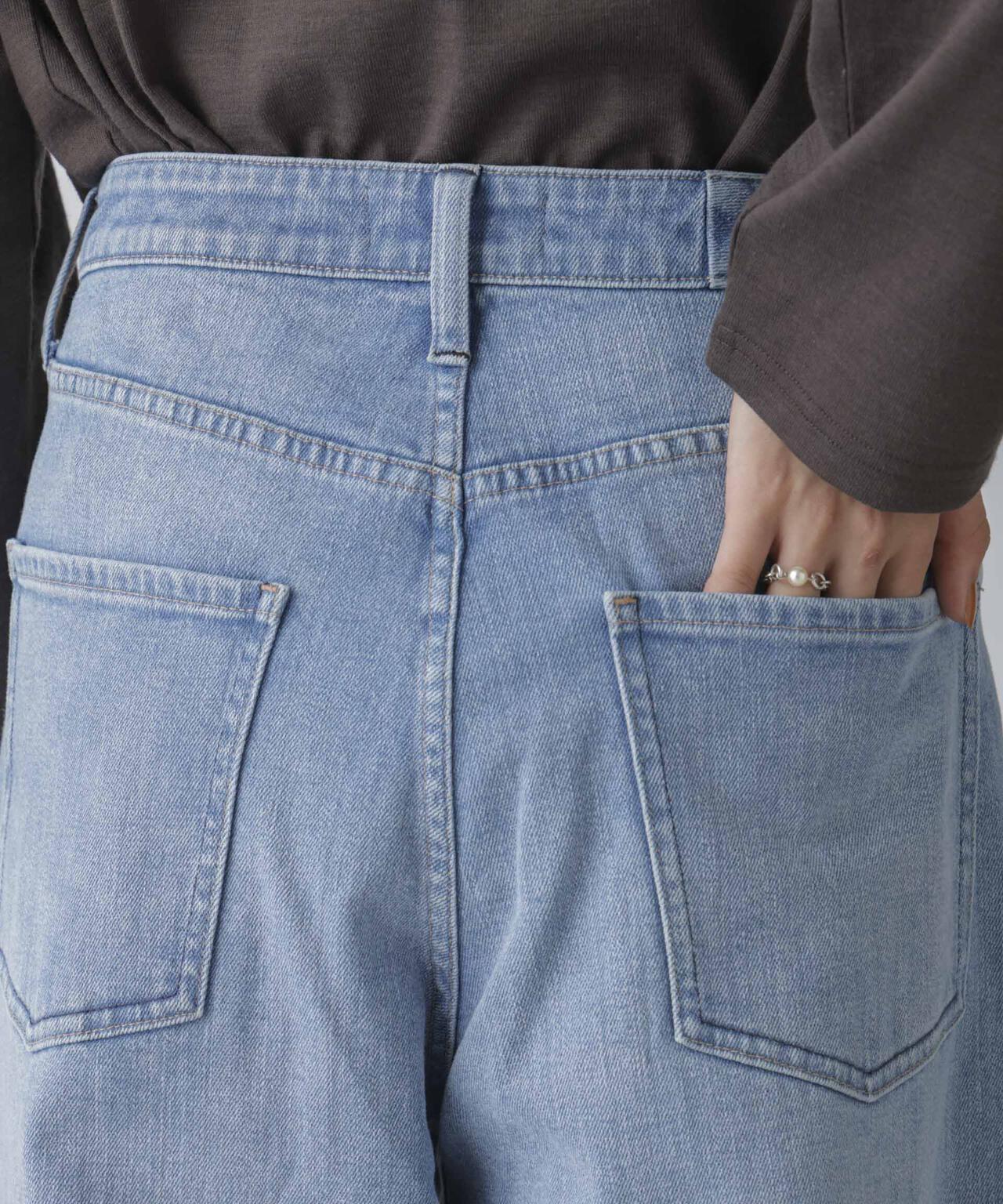Healthy DENIM/別注PinkPepper ワイドストレートデニム L.ブルー 6714227017