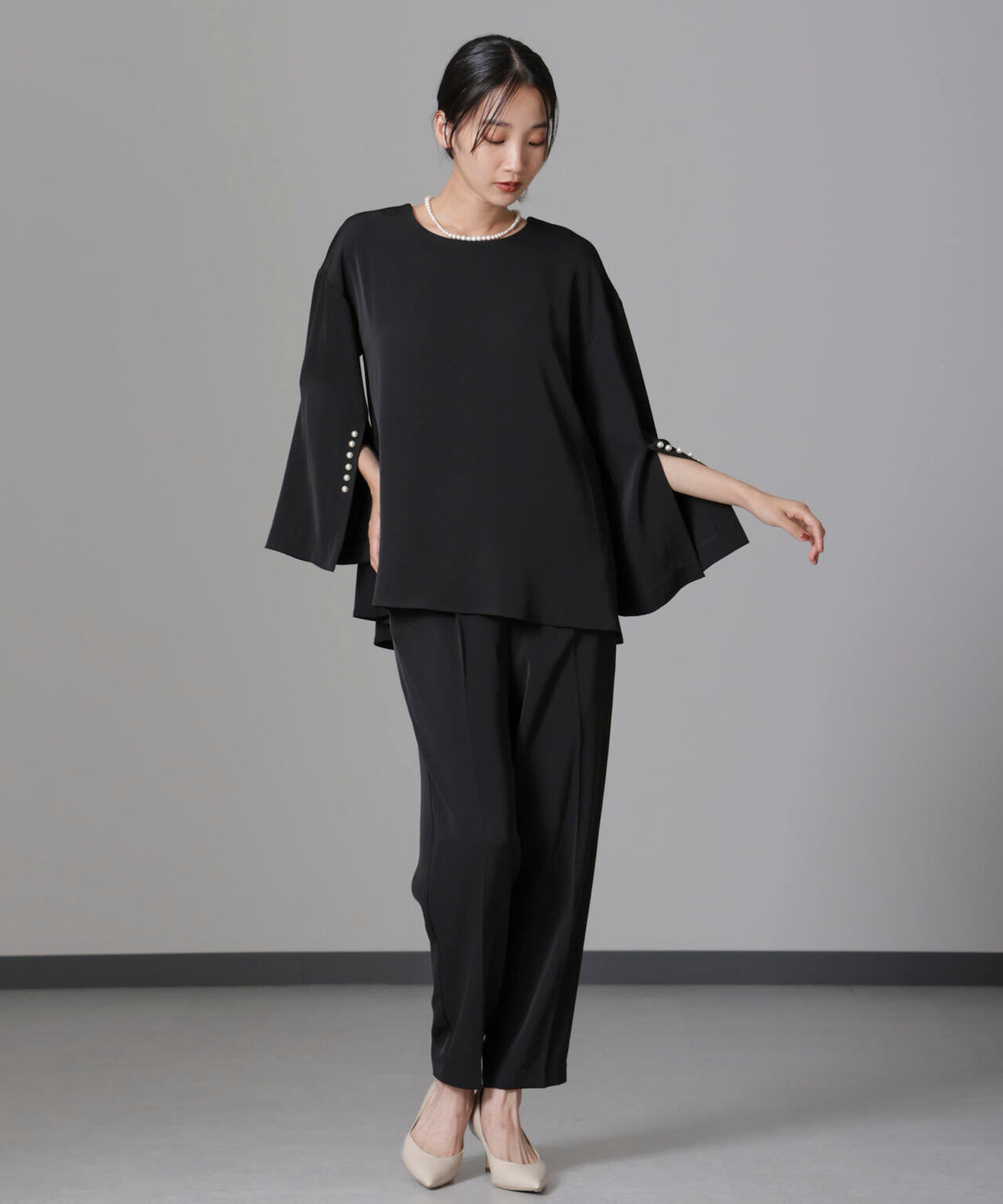 troisiemechaco/DOUBLE CLOTH セットアップパンツ 6714229002