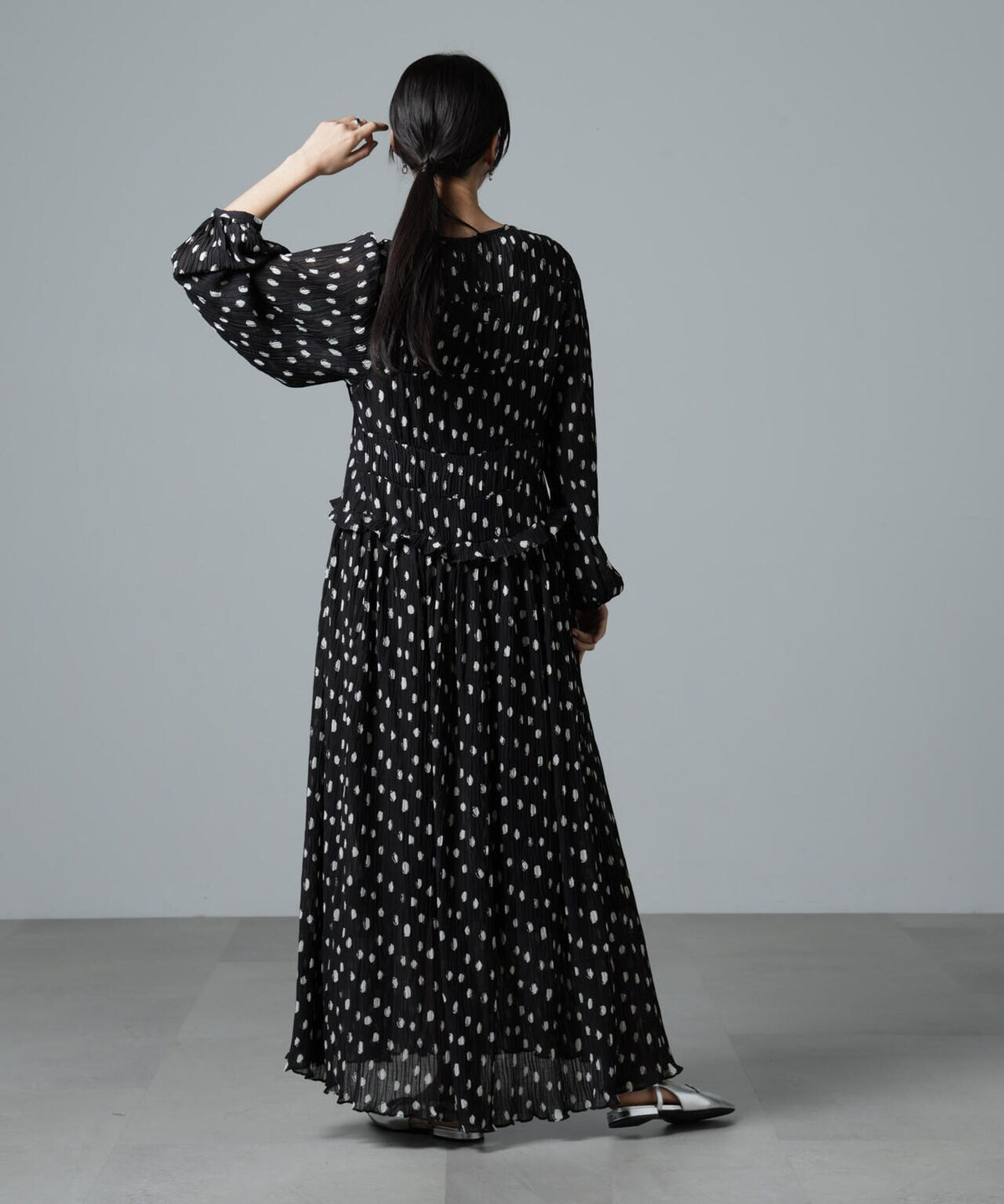 BAUM UND PFERDGARTEN/Plisse Dot ワンピース 6715119038