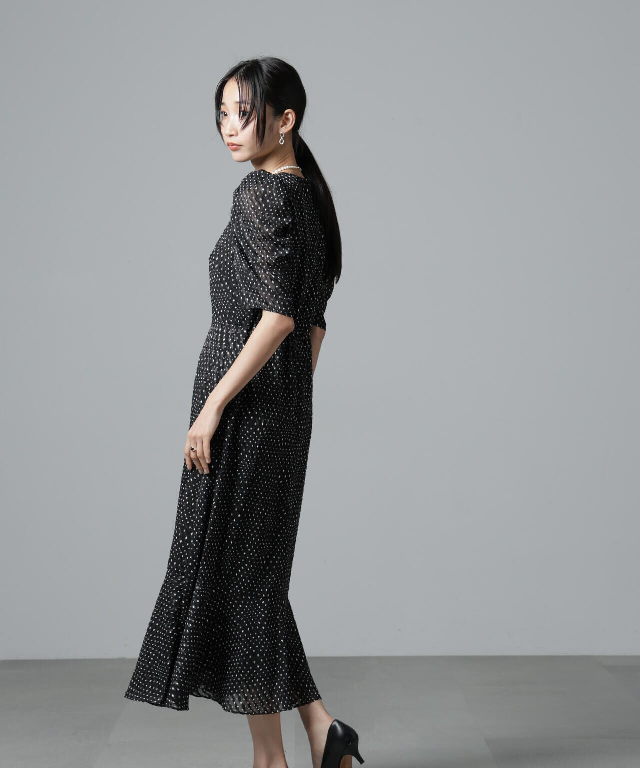 troisiemechaco/カットジャガードワンピース 6715119061