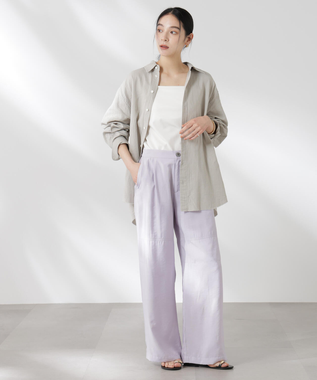 GREYCHORD/SANDY BIG オーバーサイズロングスリーブシャツ 6715120032