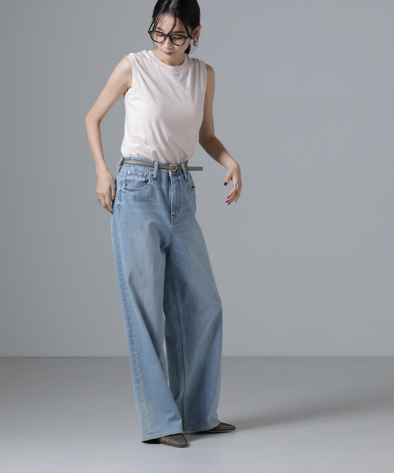 Hanes/2P JapanFit for HER スリーブレスTシャツ 6715124015
