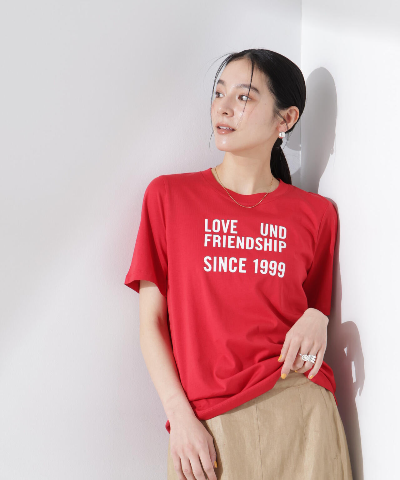BAUM UND PFERDGARTEN/Organic Cotton jersey Tシャツ 6715124019