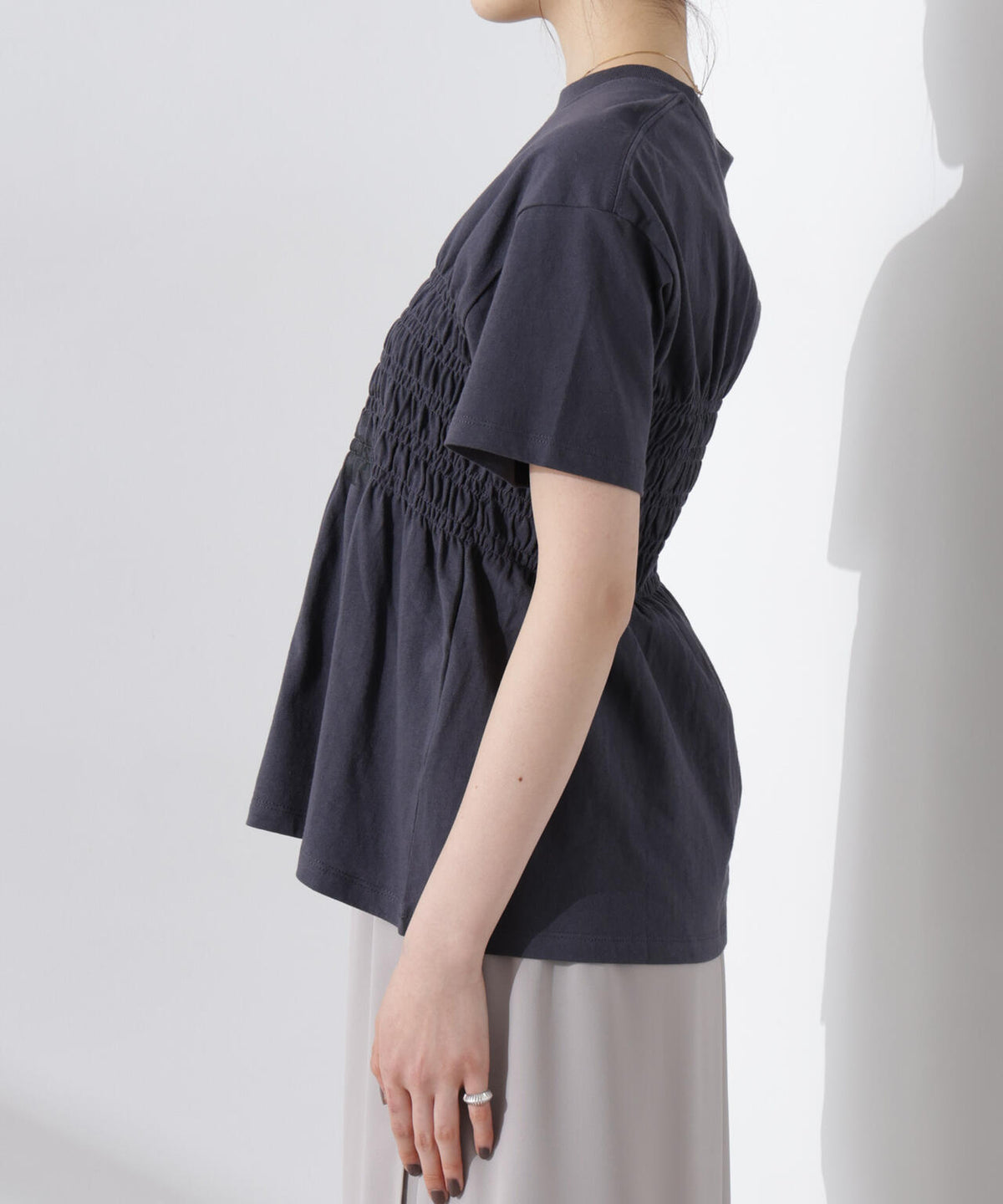 RUSSELL ATHLETIC/別注 Jersey Shirring T 6715124035