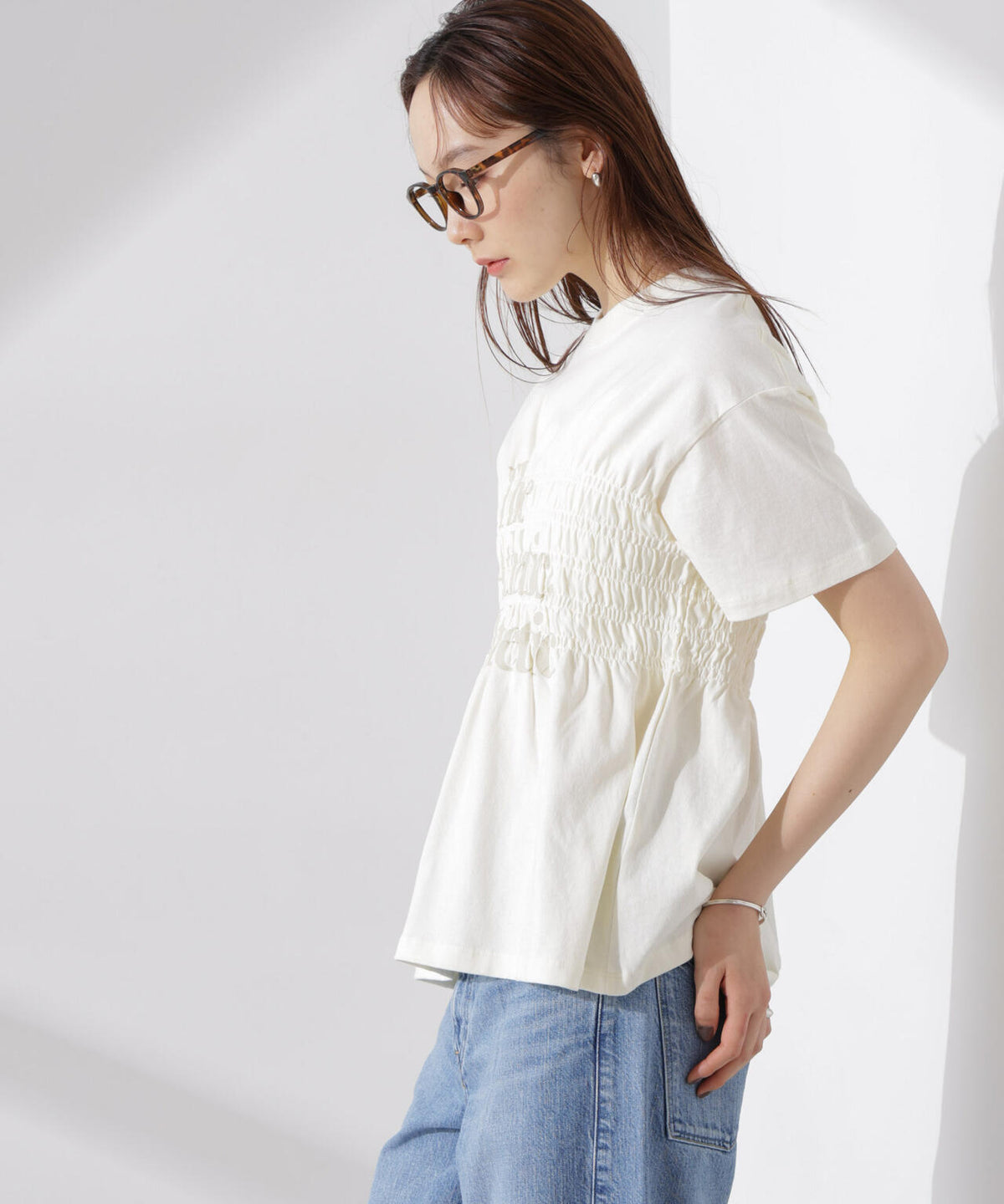 RUSSELL ATHLETIC/別注 Jersey Shirring T 6715124035