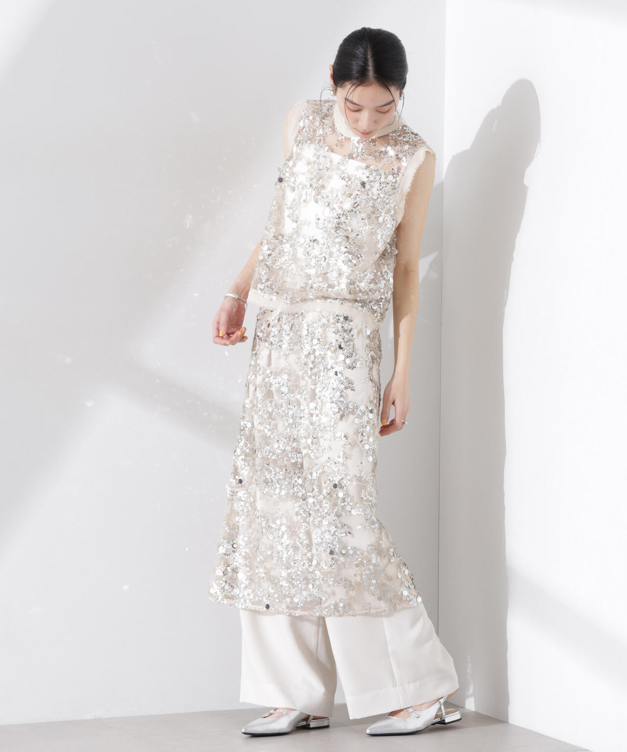 BAUM UND PFERDGARTEN/Sequins スカート(セットアップ可) 6715130011