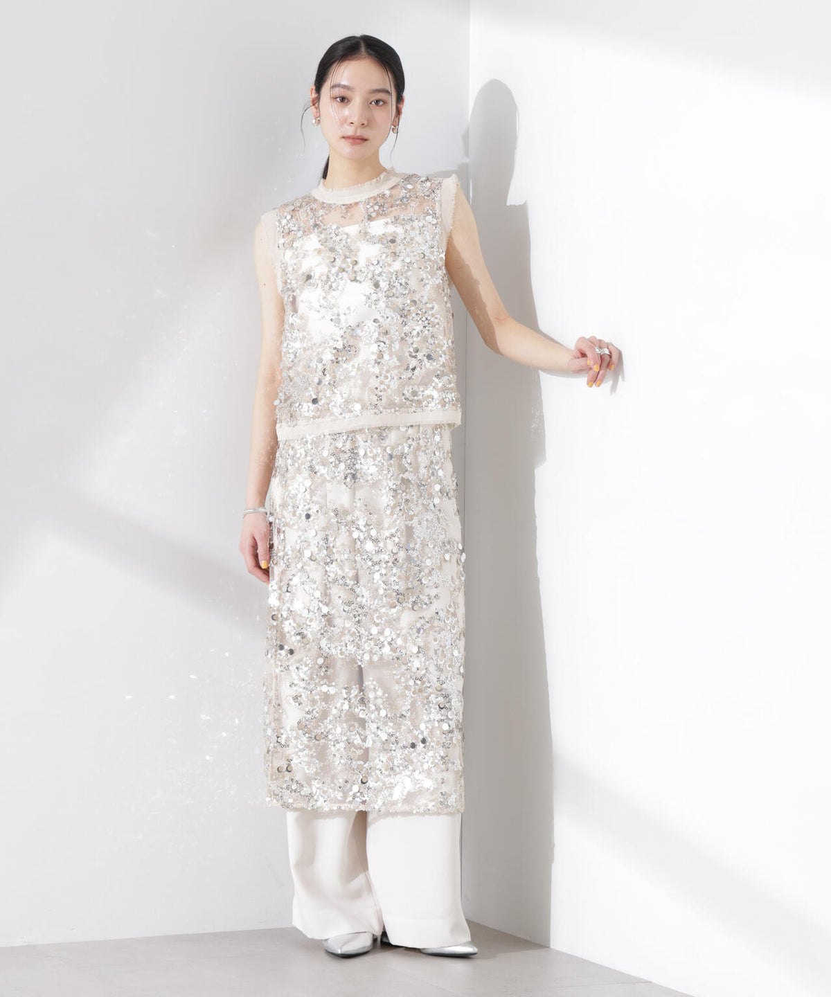 BAUM UND PFERDGARTEN/Sequins スカート(セットアップ可) 6715130011