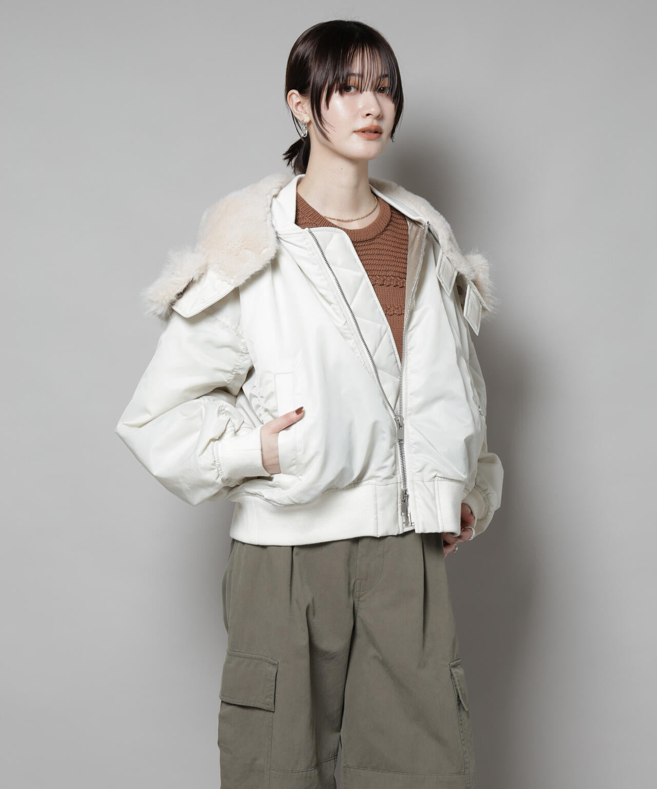 upper hights/THE U-2 HOODIE OFF WHITE 6715212008