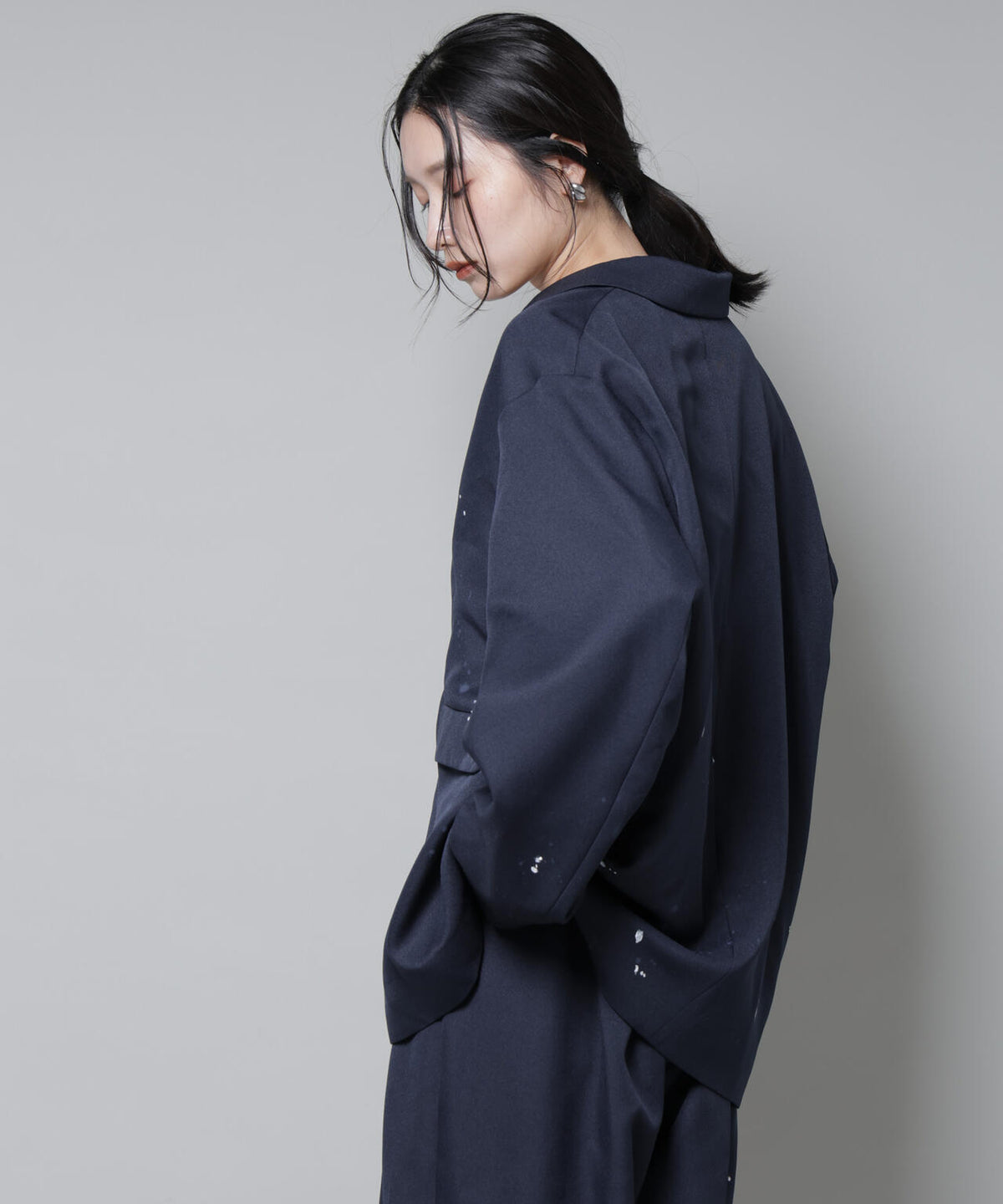 RhodolirioN/Oversized Jacket -Twill Paint(セットアップ可) 6715216012