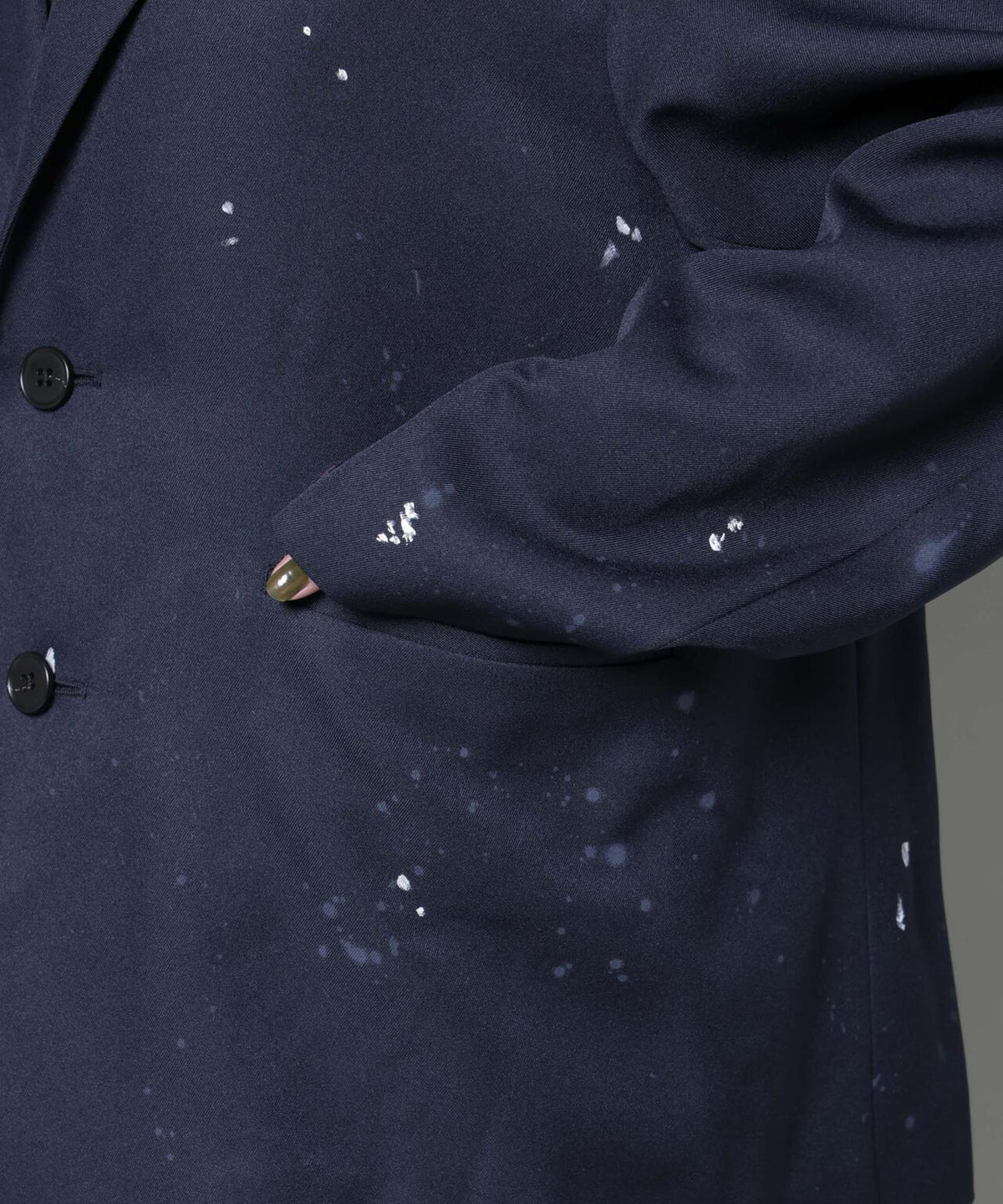 RhodolirioN/Oversized Jacket -Twill Paint(セットアップ可) 6715216012