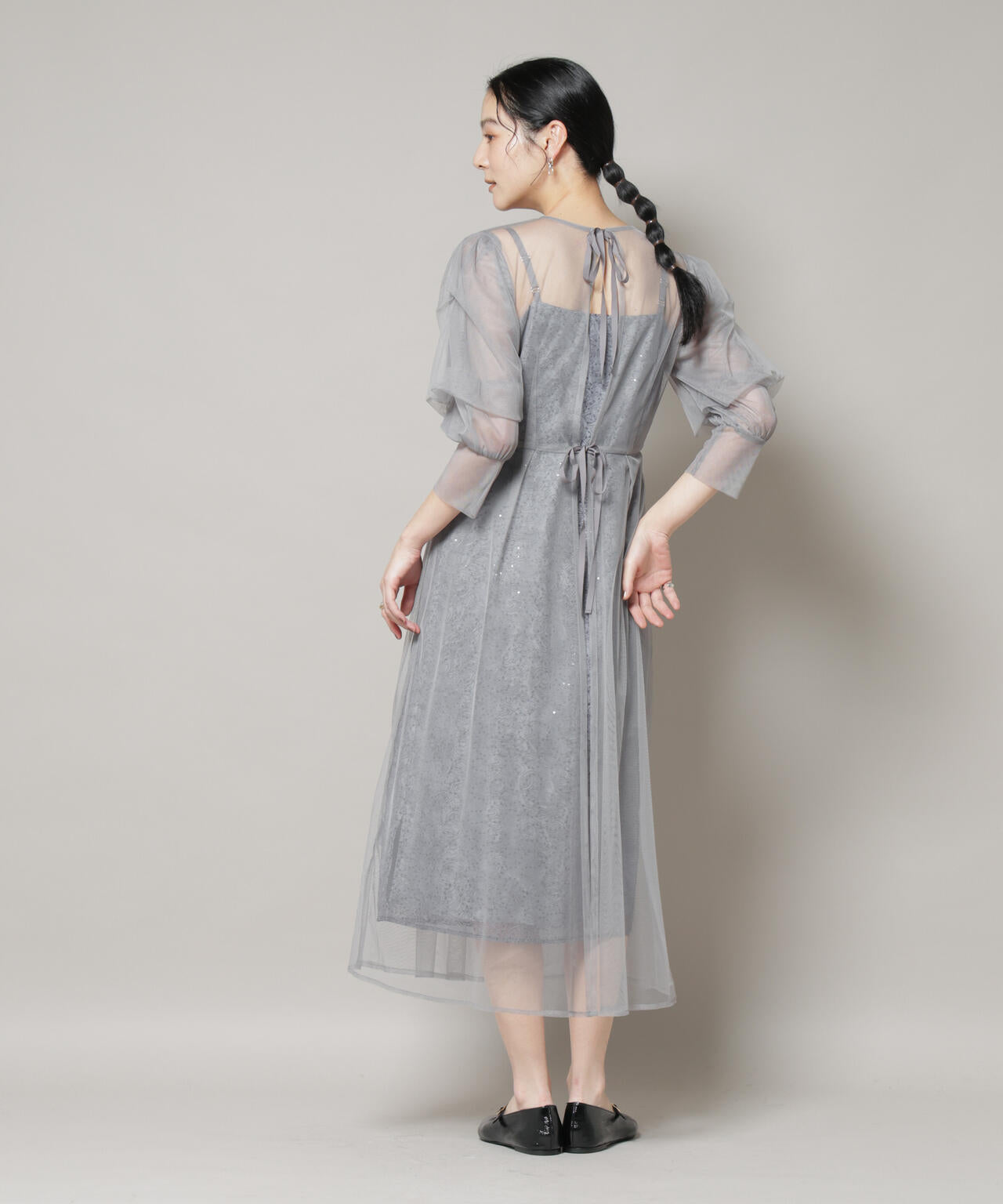kaene/シアーエプロンレースキャミドレス 6715219051