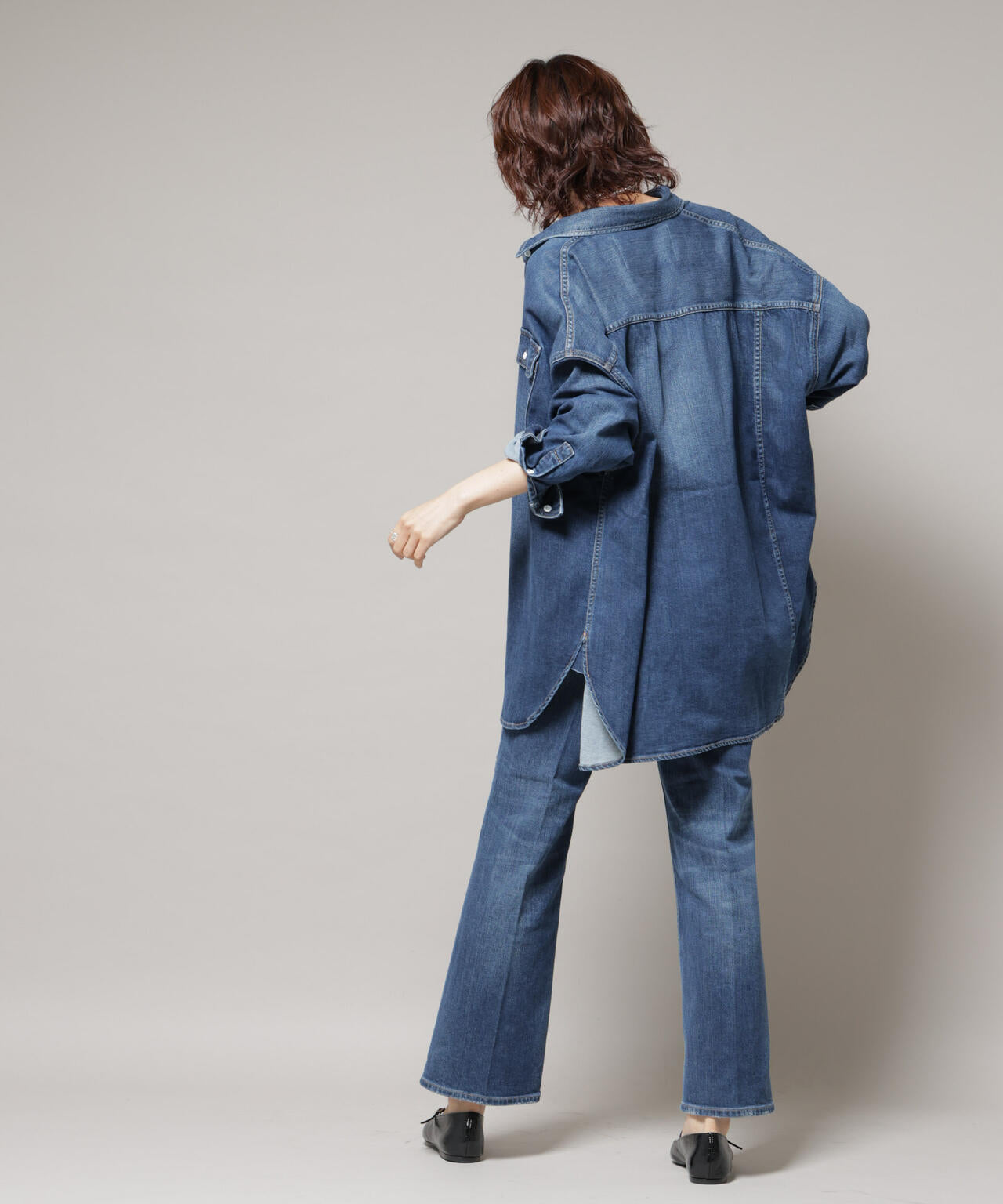 Healthy DENIM/Almond デニム ビッグシャツ 6715220024