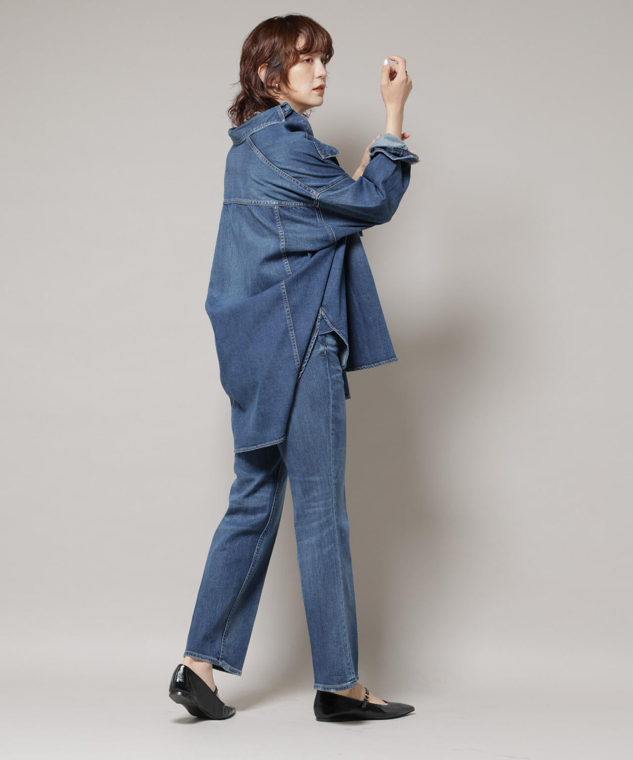 Healthy DENIM/Almond デニム ビッグシャツ 6715220024
