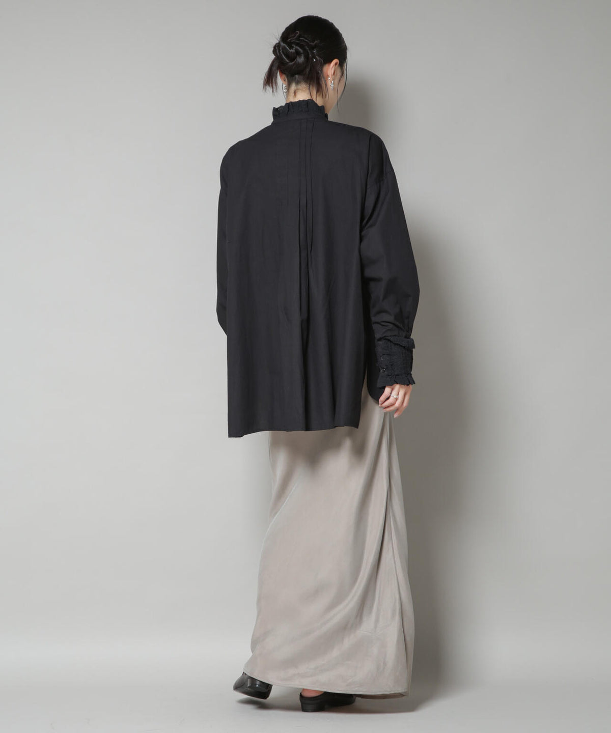 Sara mallika/COTTON PINTUCK LACE BLOUSE 6715221001