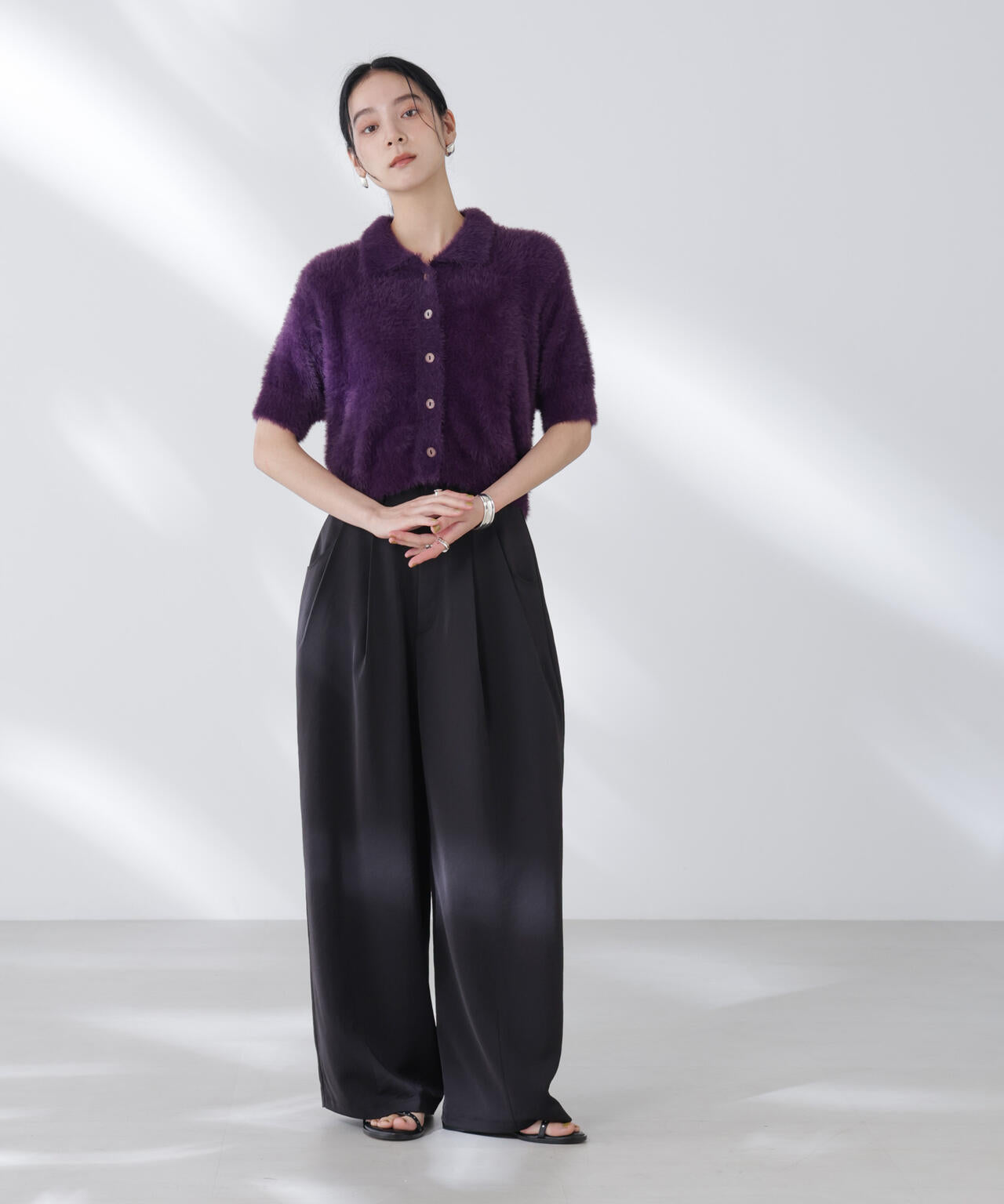 BAUM UND PFERDGARTEN/Furry Knit カーディガン 6715222056