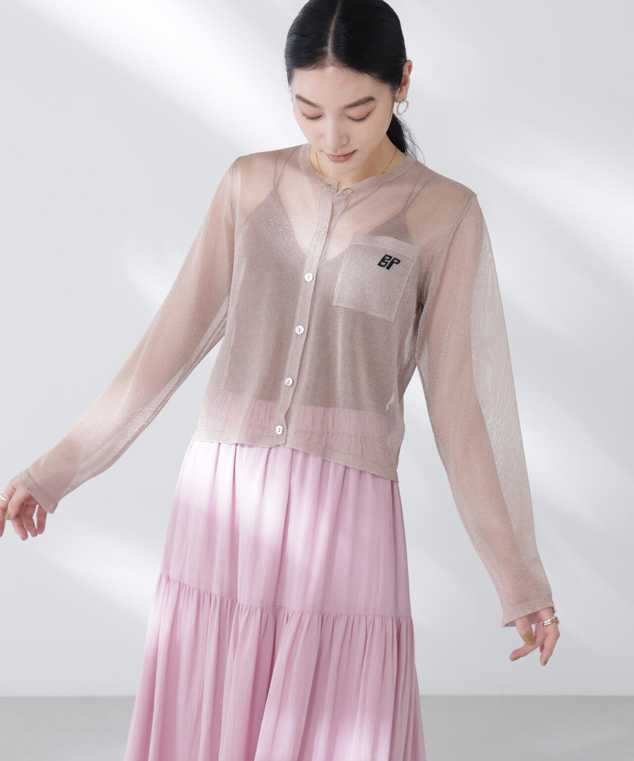 BAUM UND PFERDGARTEN/Glitter Knit カーディガン 6715222058