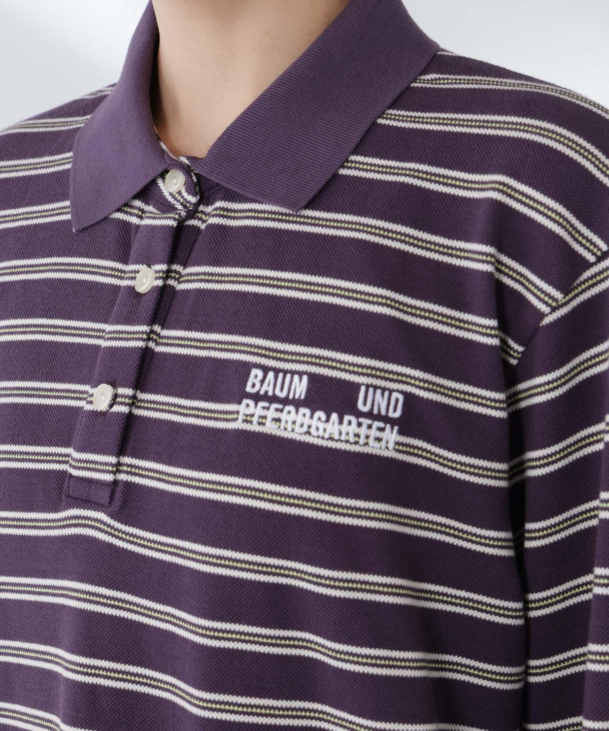 BAUM UND PFERDGARTEN/Cotton Pique 長袖ポロシャツ 6715223036