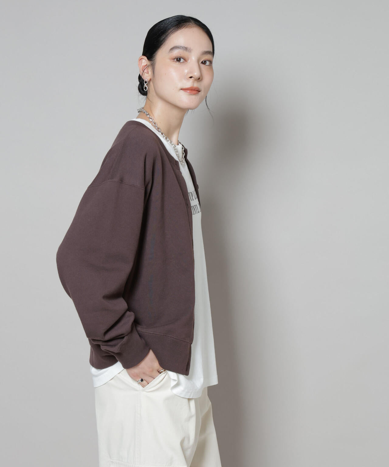 RUSSELL ATHLETIC/別注 Mini Logo Sweat Cardigan 6715223054