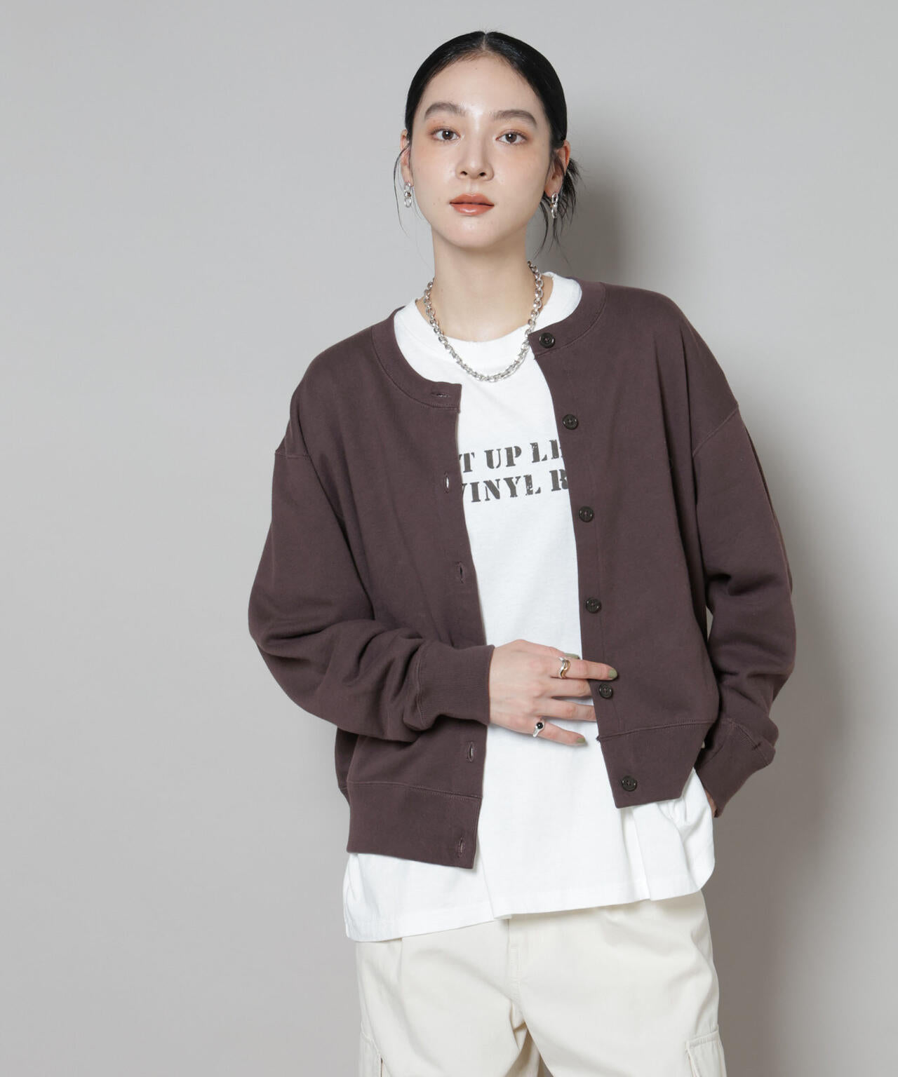 RUSSELL ATHLETIC/別注 Mini Logo Sweat Cardigan 6715223054