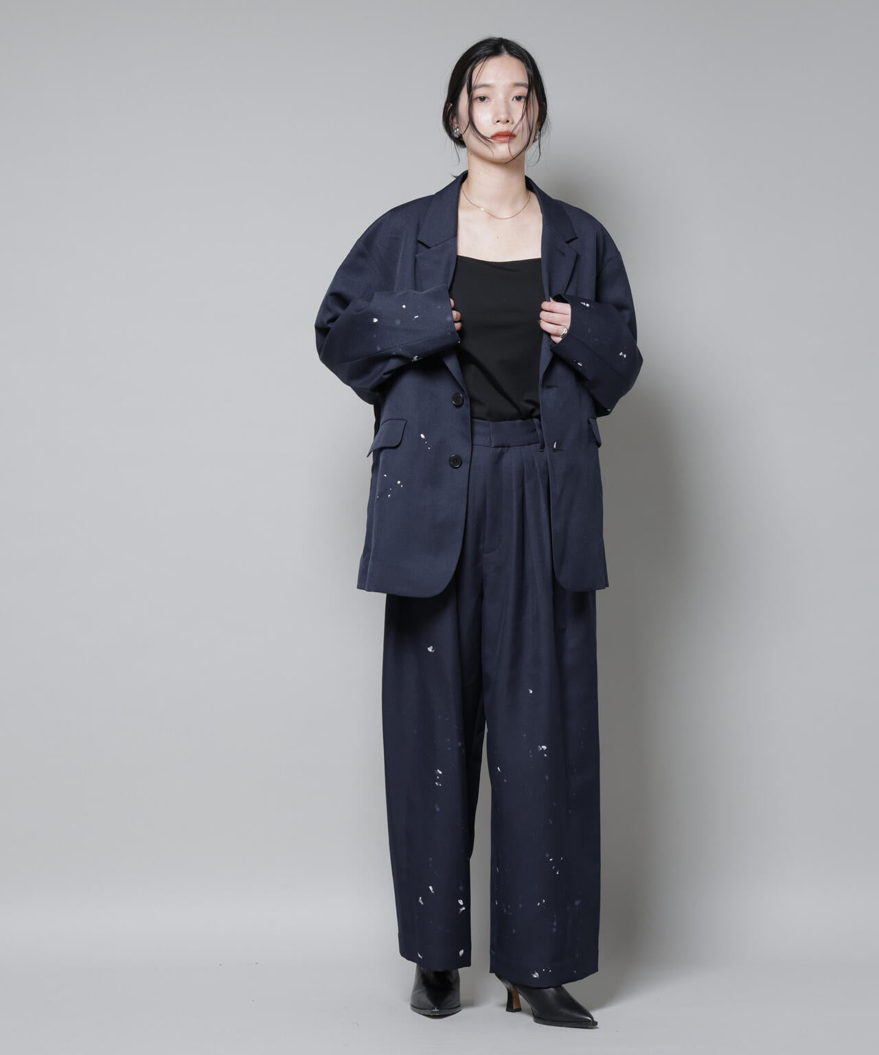 RhodolirioN/Tack Pants -Twill Paint(セットアップ可) 6715227044