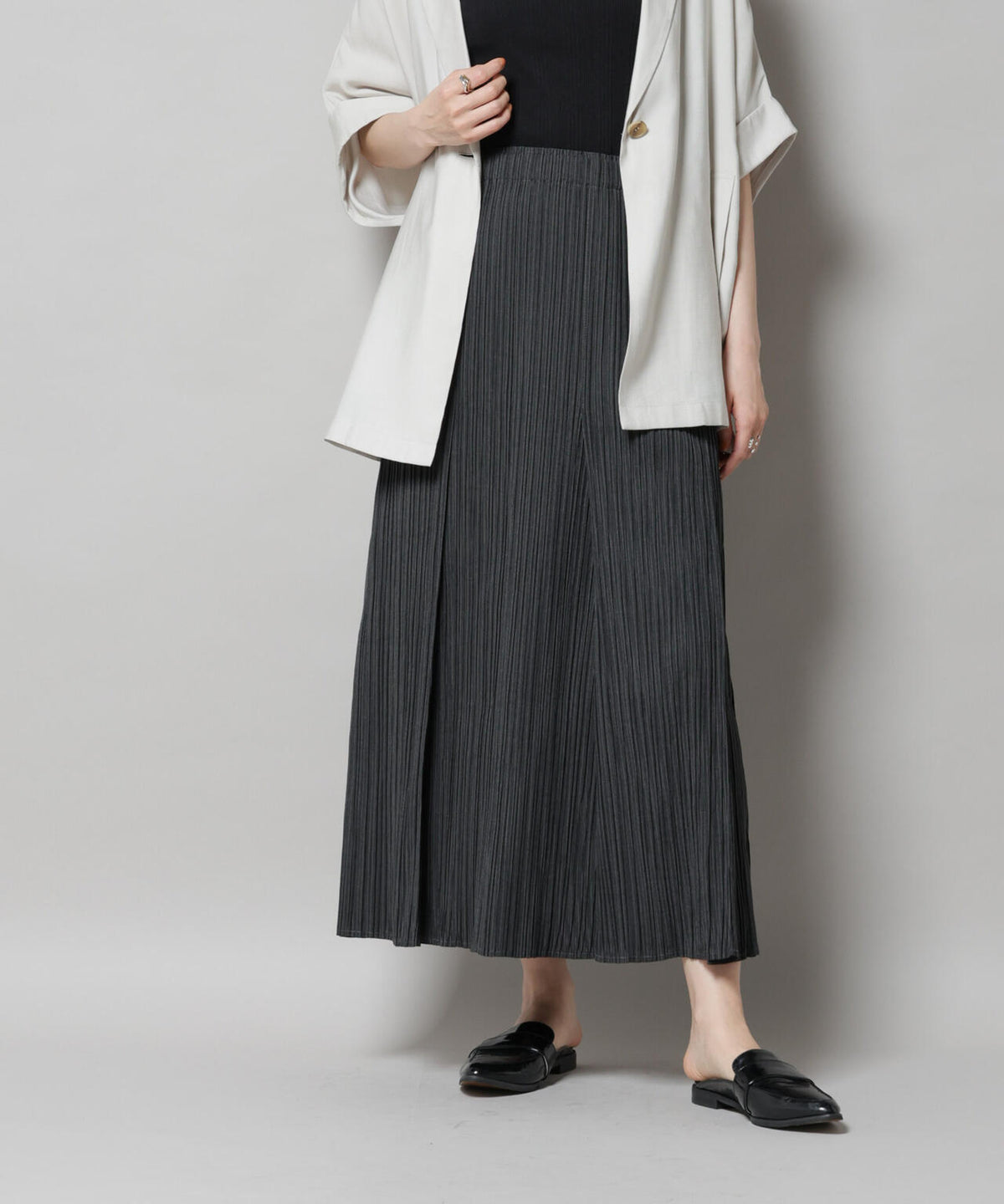 Gongdid Design/Pleated maxi skirt(セットアップ可) 6715230013