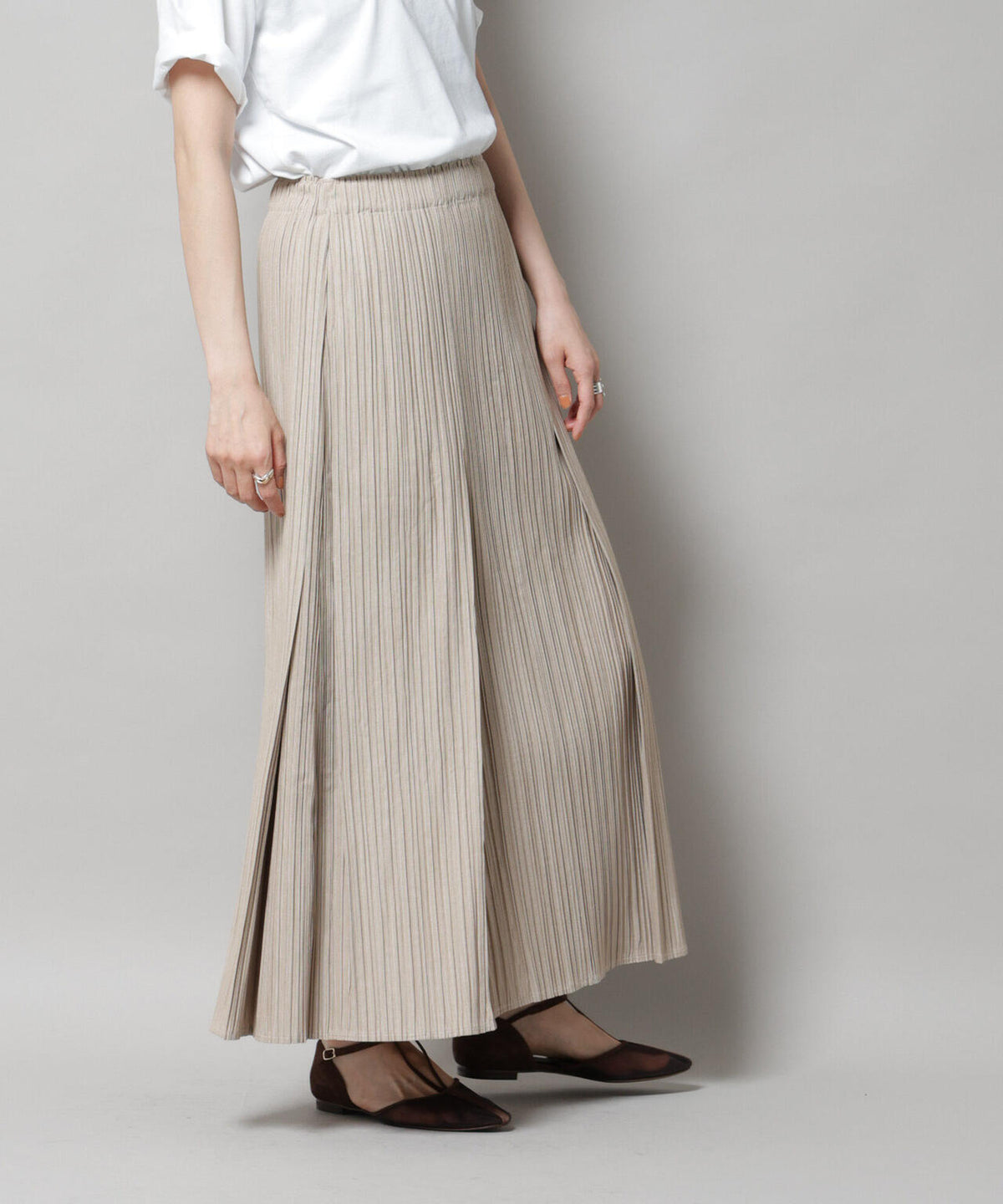 Gongdid Design/Pleated maxi skirt(セットアップ可) 6715230013