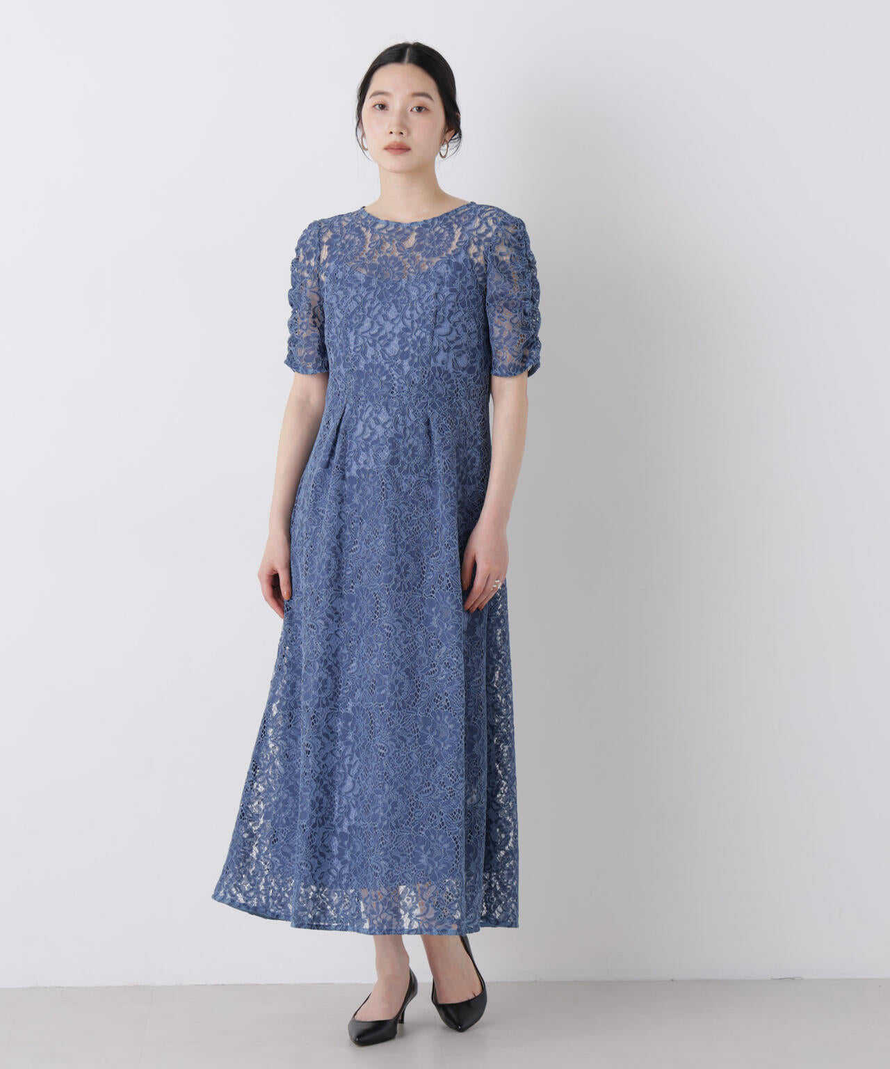 kaene/配色レースエプロンワンピース 6716119018