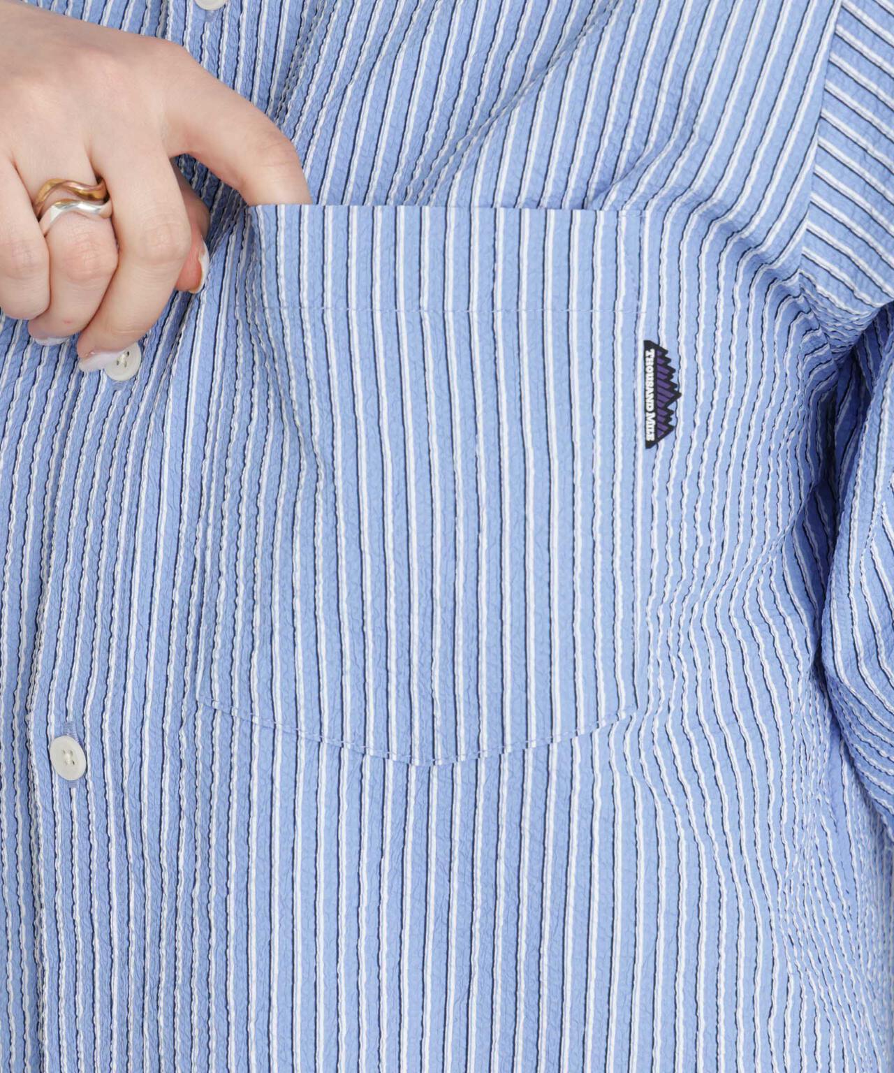 THOUSAND MILE/SEERSUCKER STRIPE SHIRT(セットアップ可) 6716121009