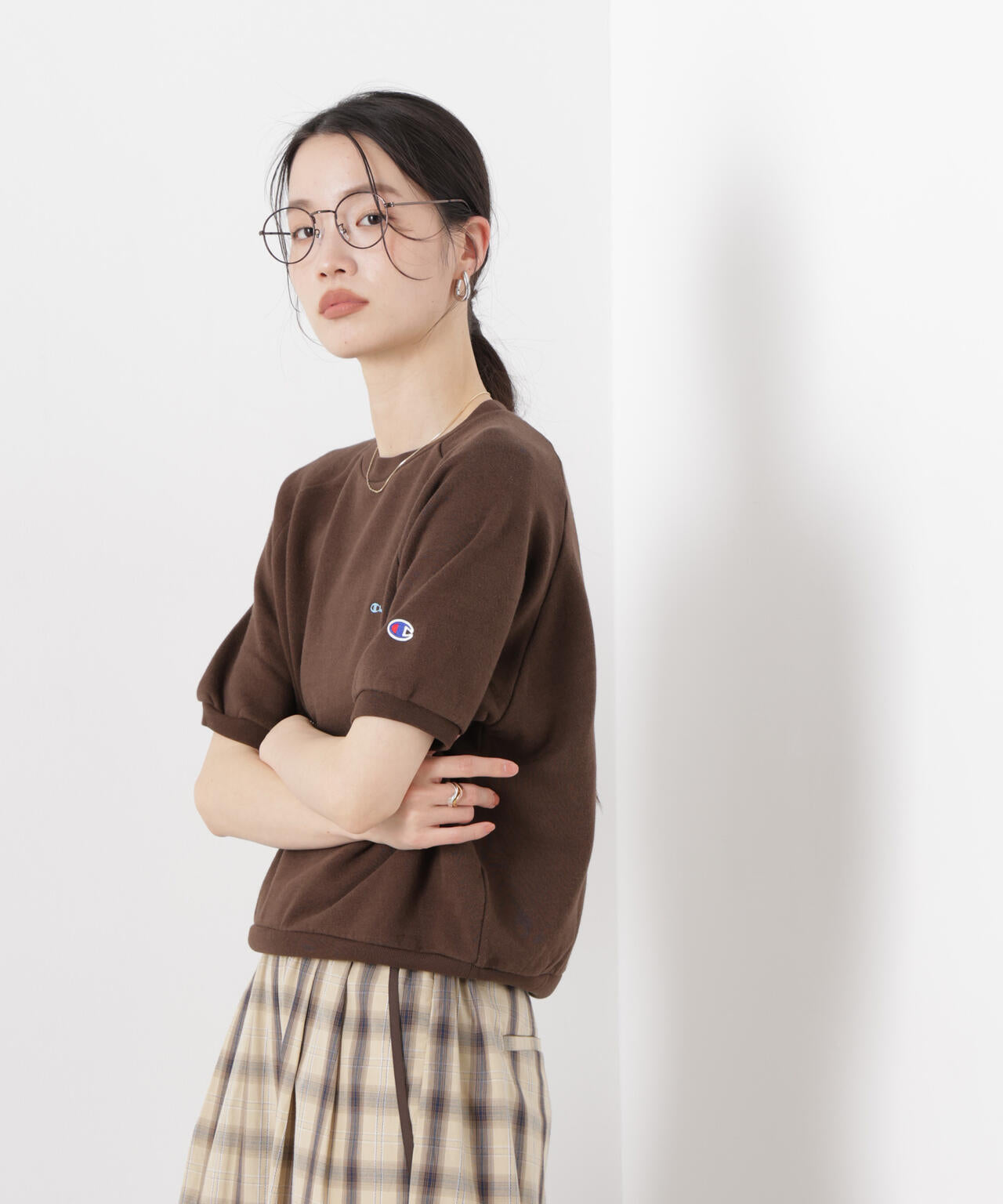 Champion/SHORT SLEEVE SWEATSHIRT 6716124005