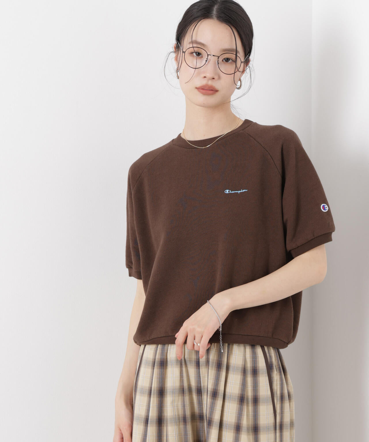 Champion/SHORT SLEEVE SWEATSHIRT 6716124005